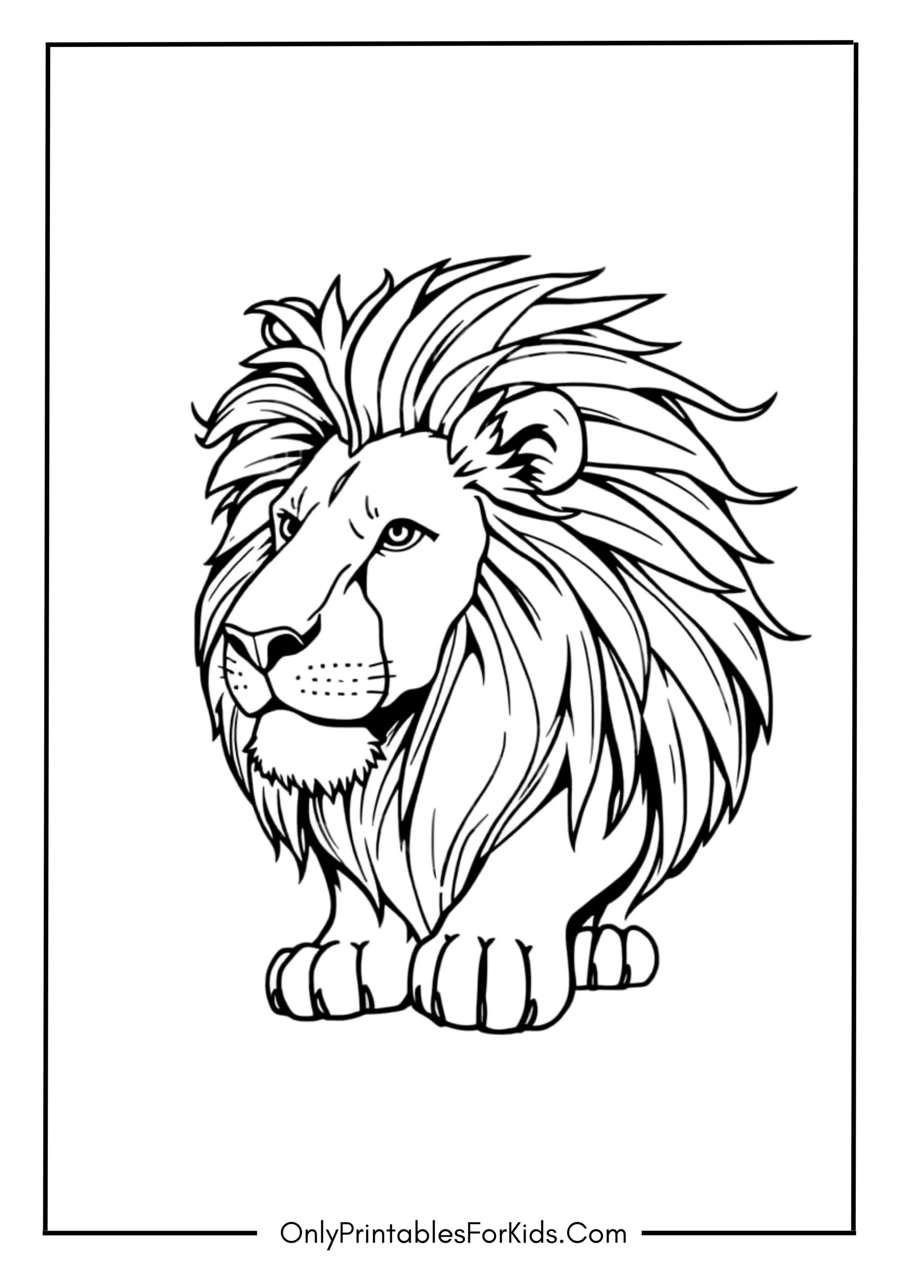 Wild Lion’s Mane Flowing With The Breeze