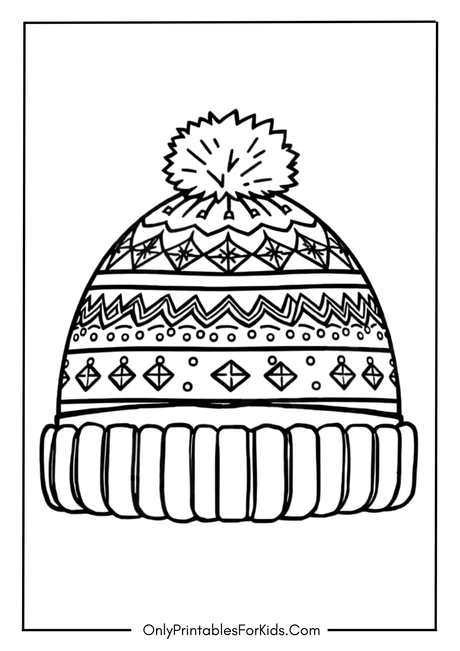 Winter Hat Coloring Page