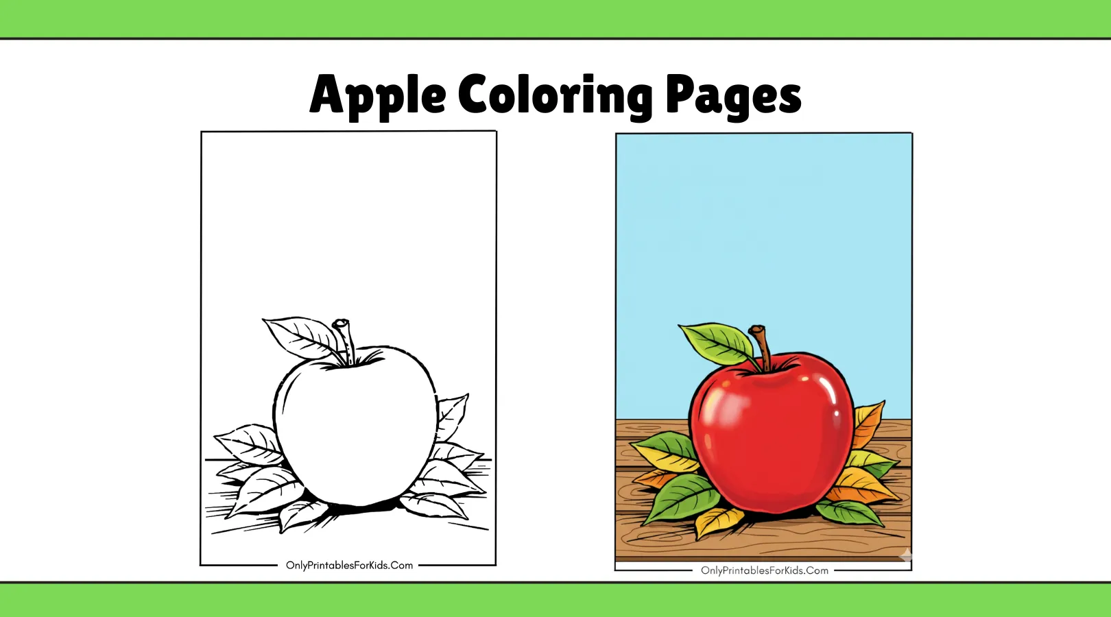 Apple Coloring Pages 1