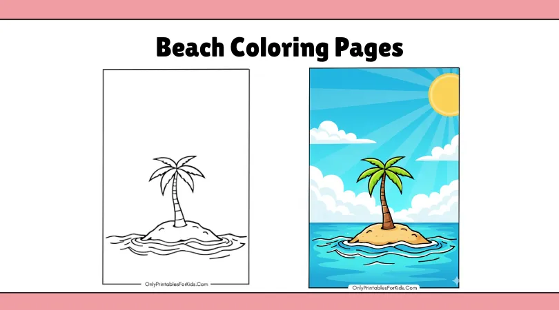 Beach Coloring Pages