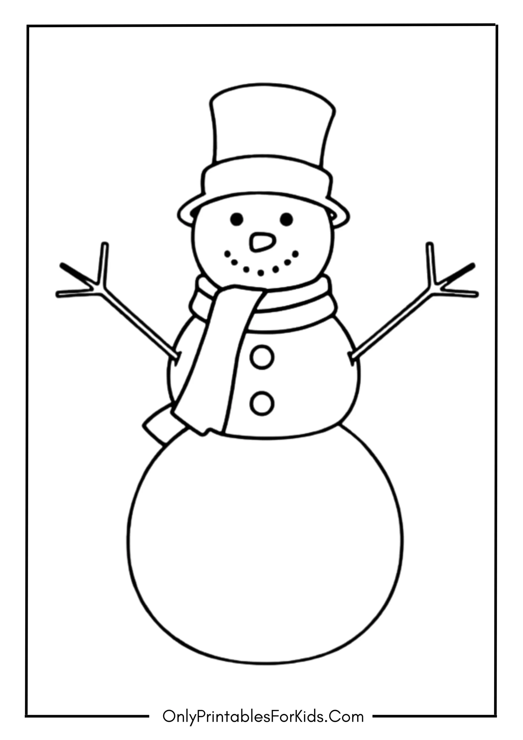 Blank Snowman for Kids to Decorate