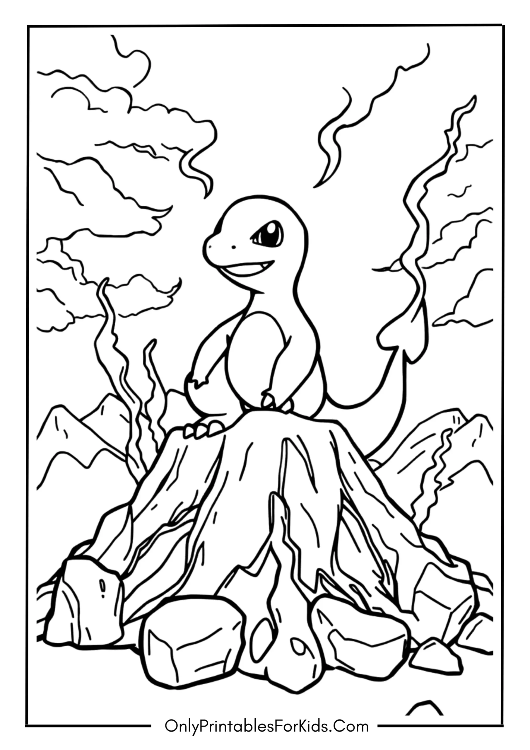Charmander on Top of the Volcano