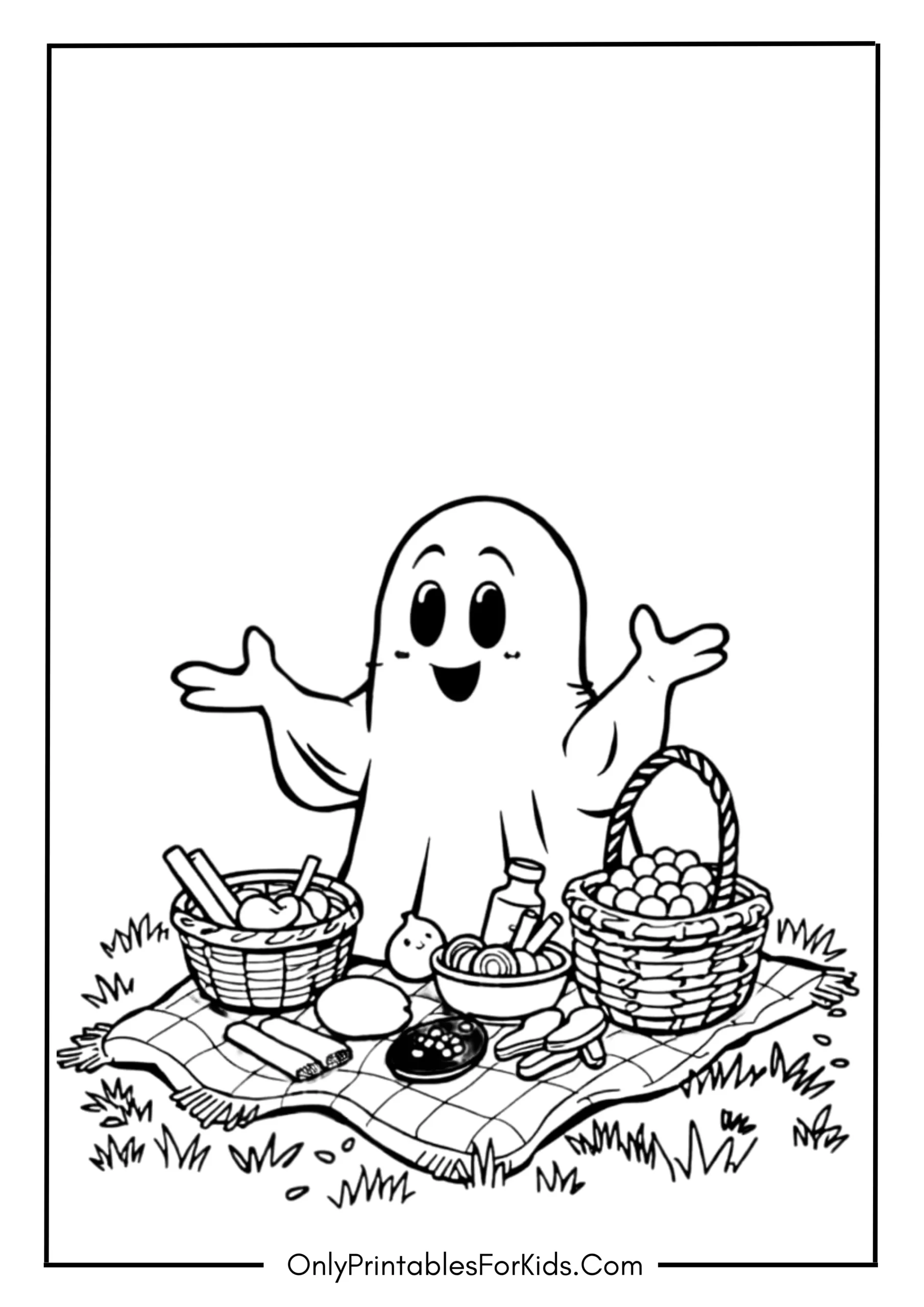 Ghost Picnic Scene