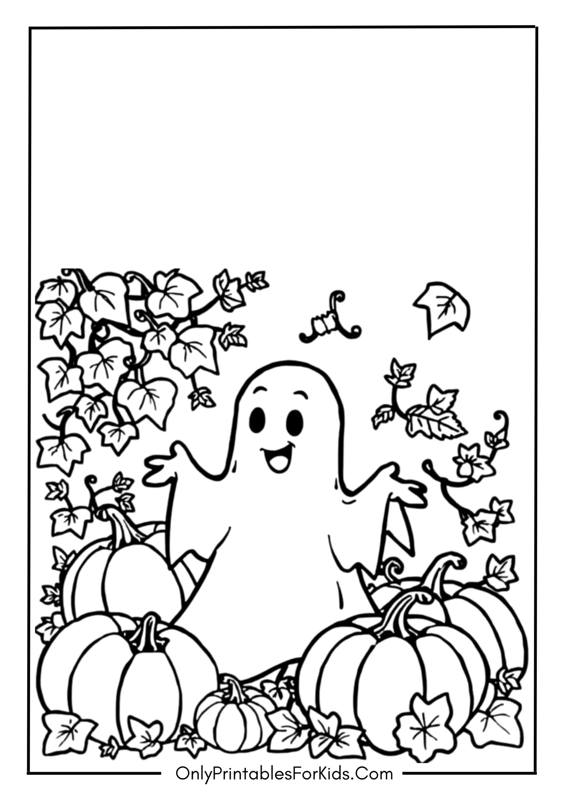 Ghost in a Pumpkin Patch