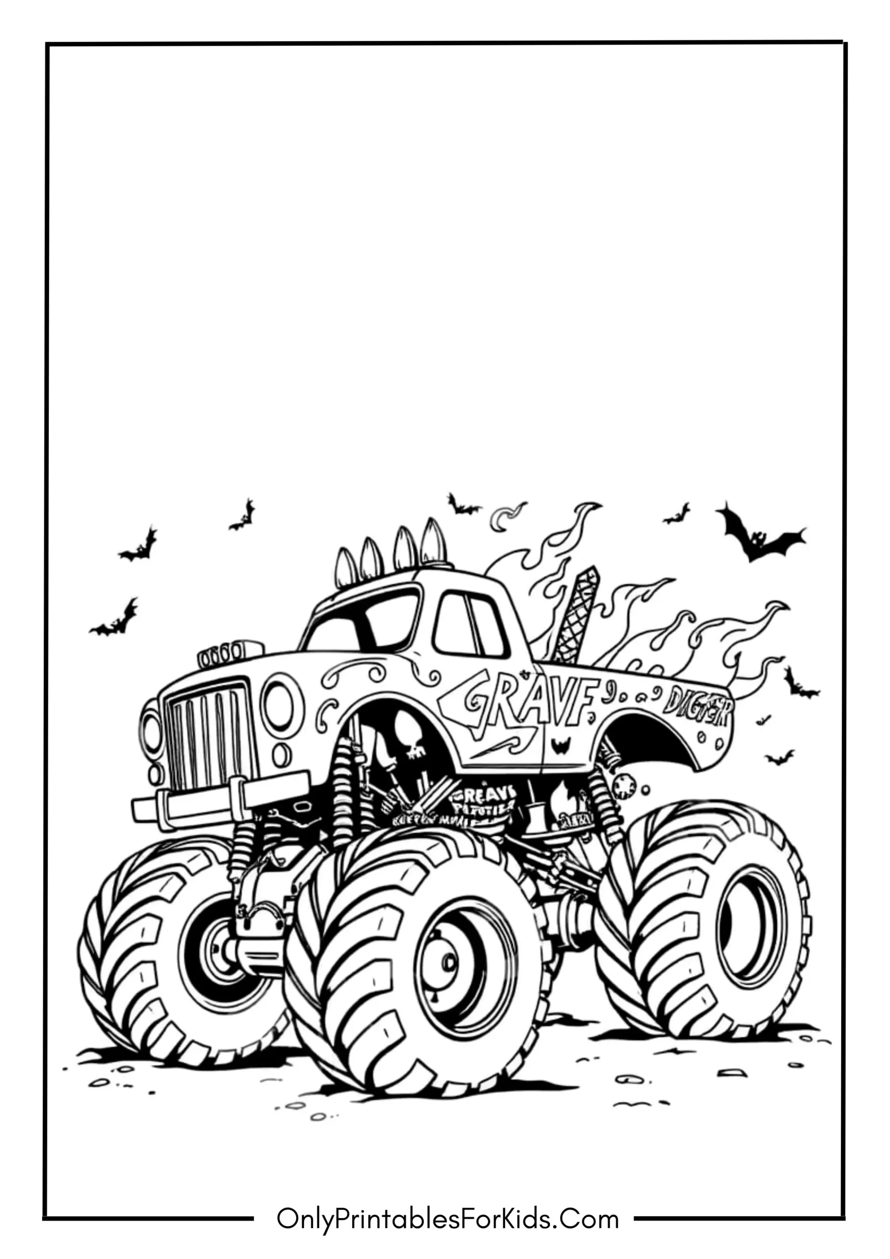 Grave Digger Monster Truck Coloring Page