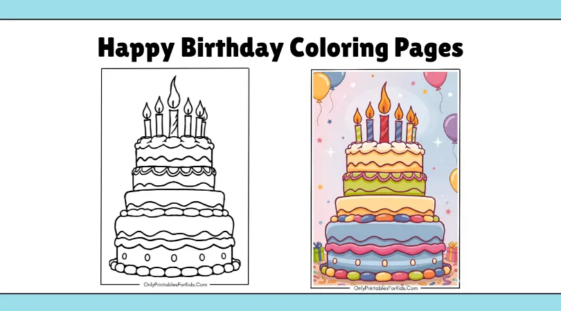 Happy Birthday Coloring Pages