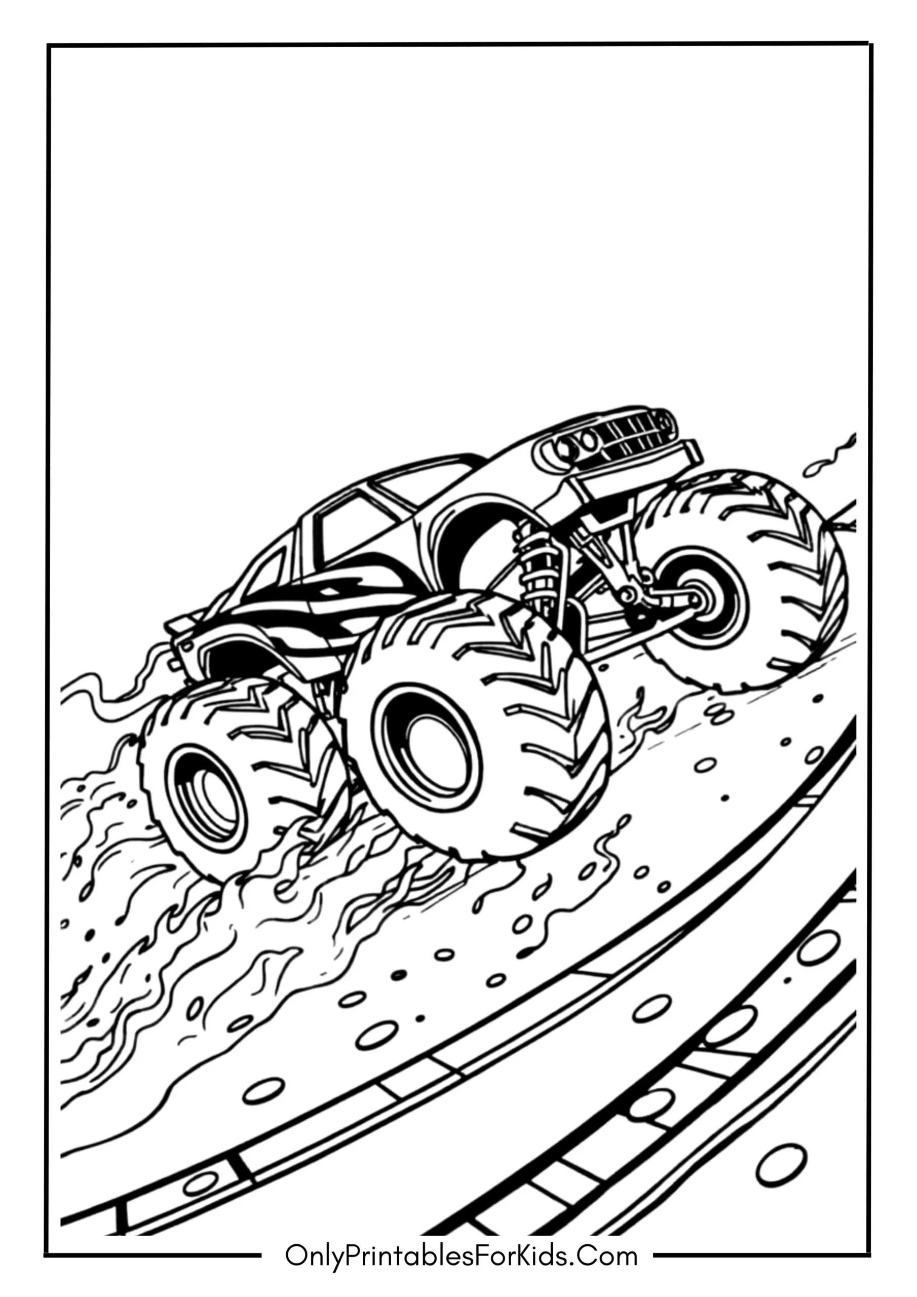 Hot Wheels Monster Truck Coloring Page