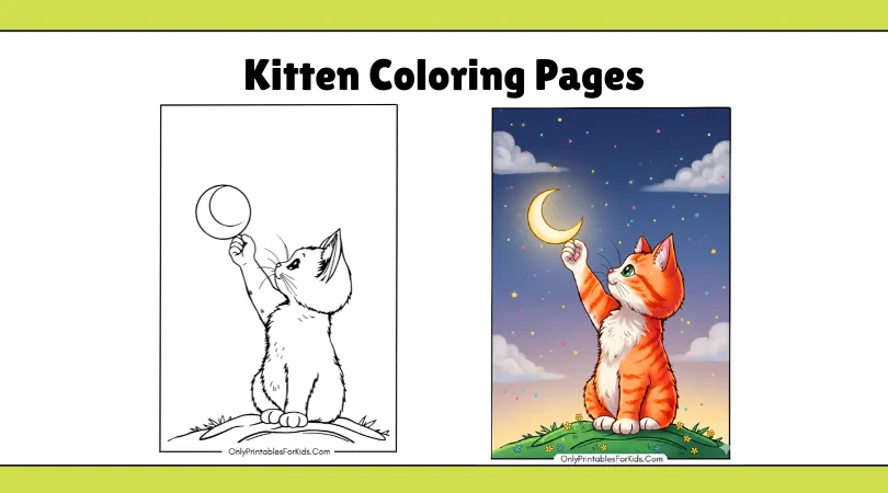 Kitten Coloring Pages