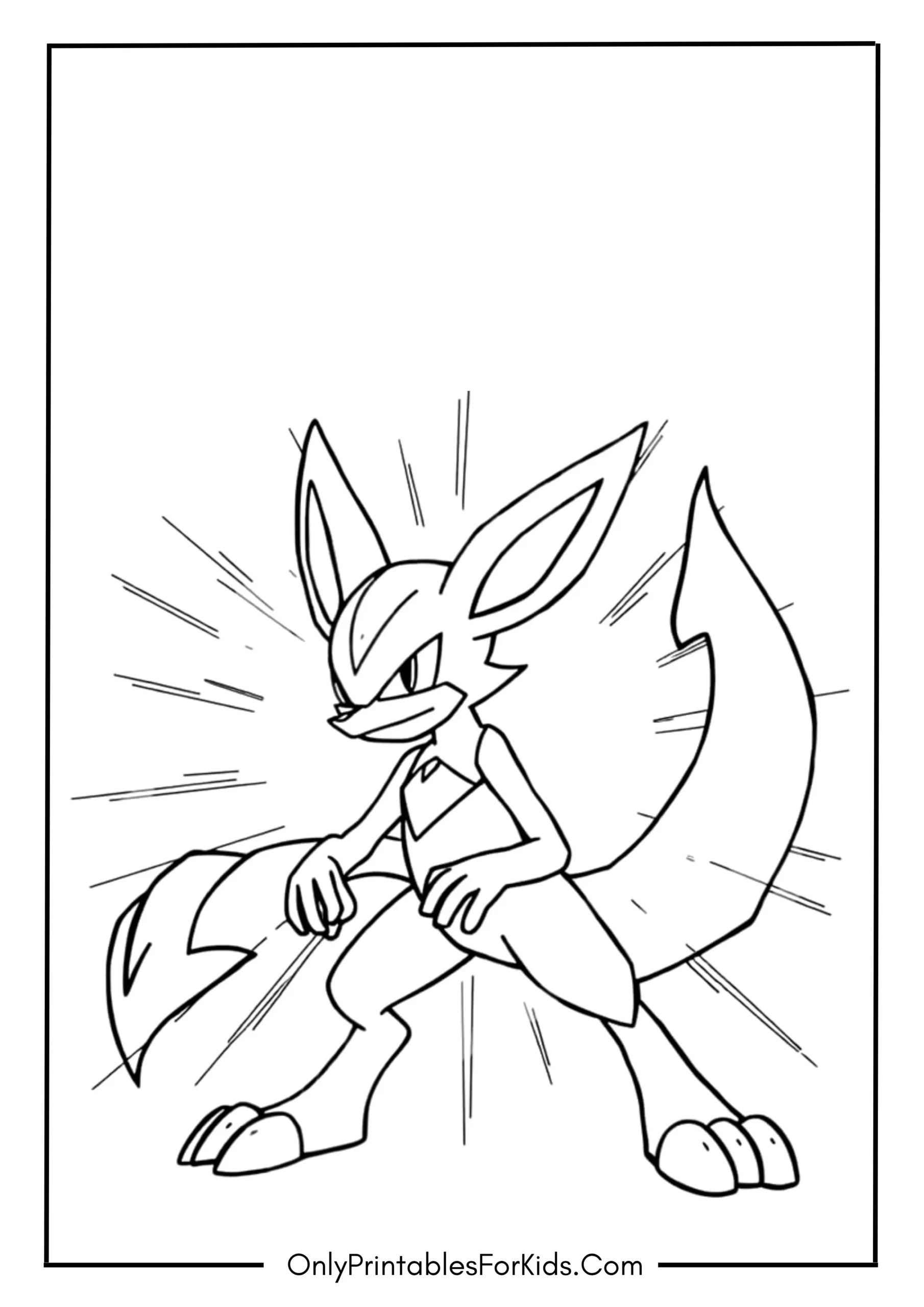 Lucario Pokémon Coloring Page