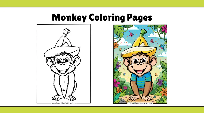Monkey Coloring Pages