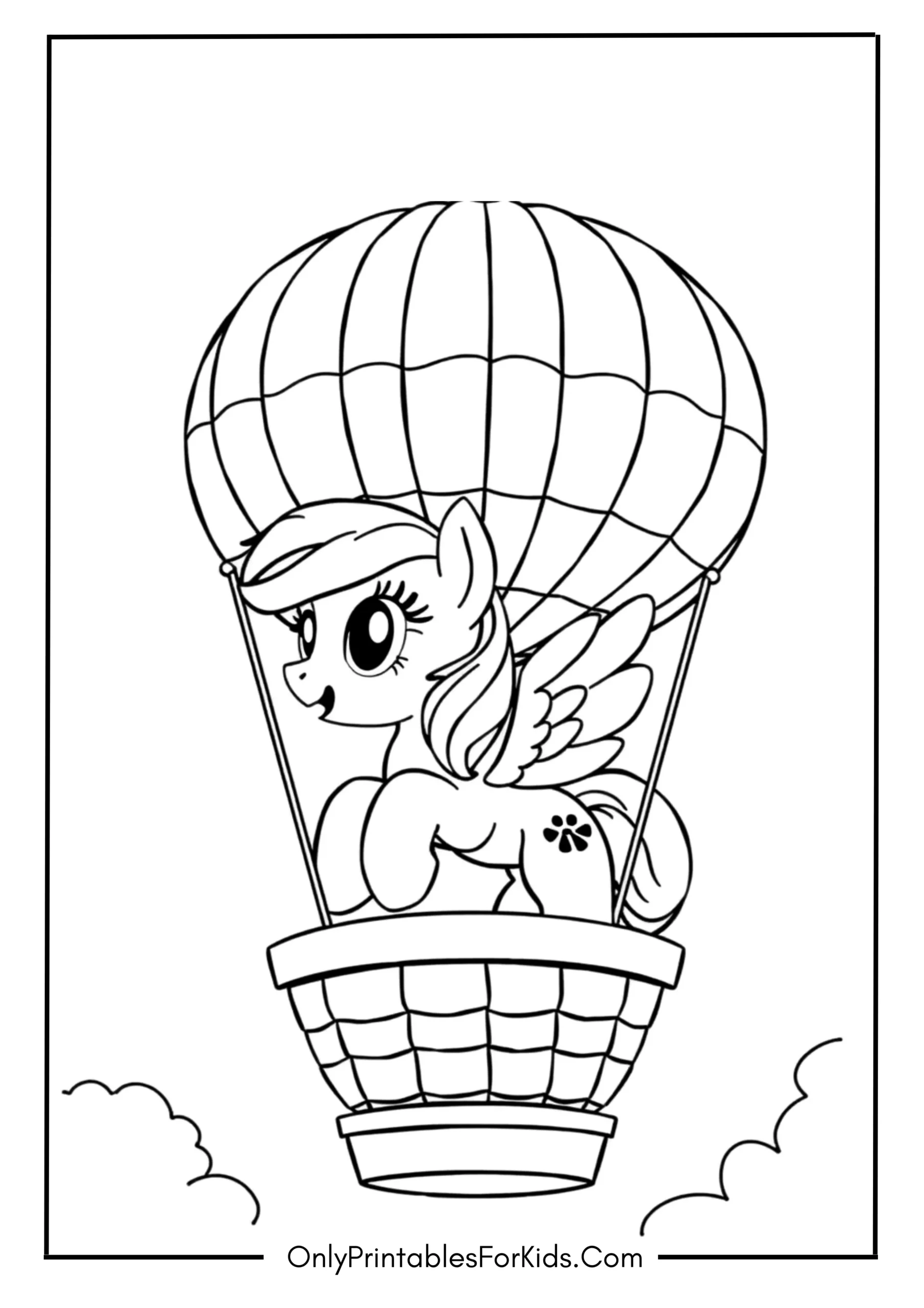 My Little Pony Hot Air Balloon Adventure Coloring Page