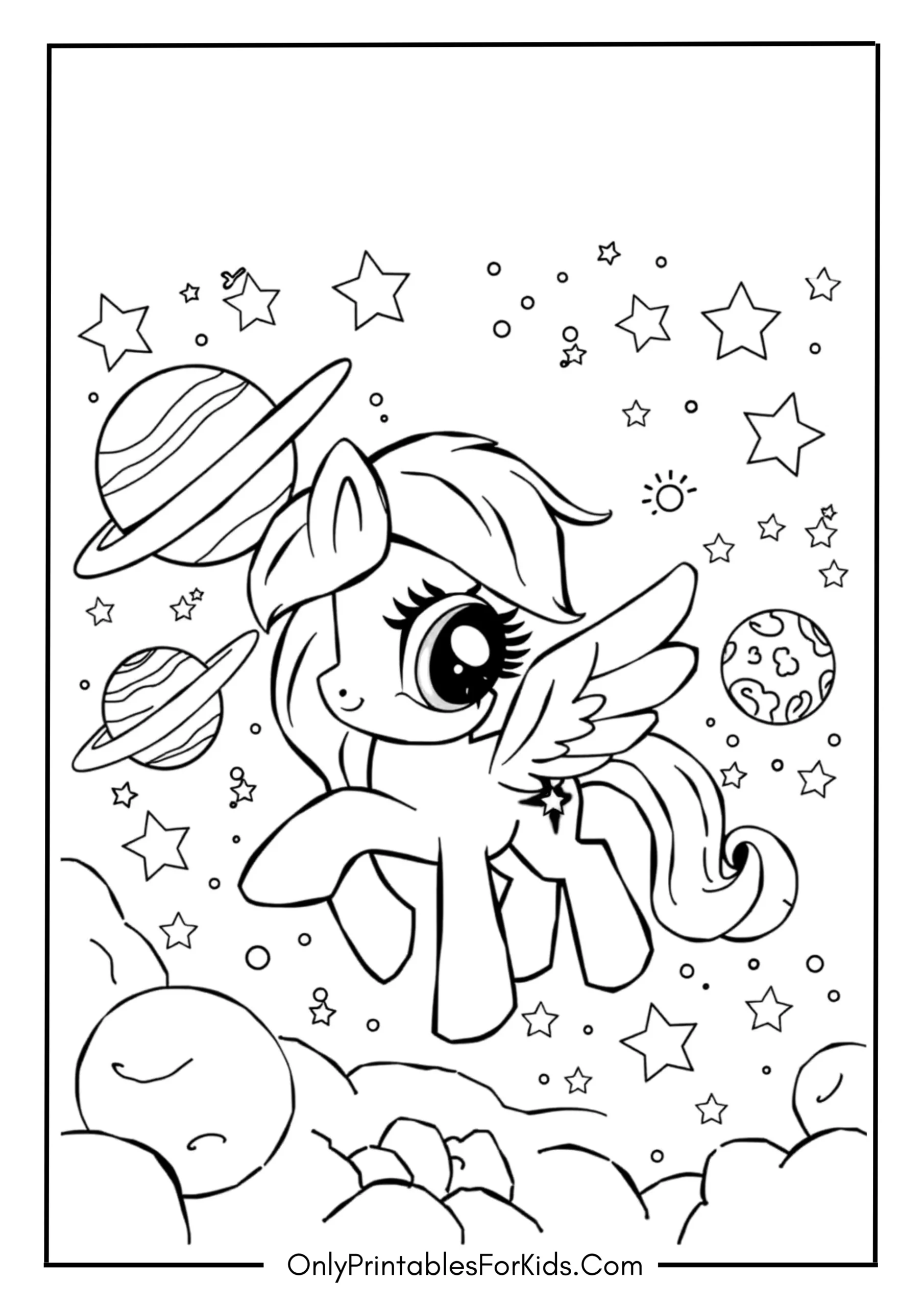 My Little Pony Space Explorer Coloring Page