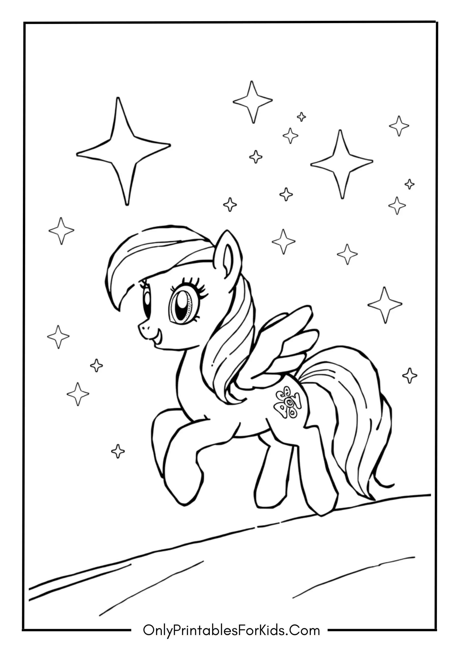 My Little Pony Starlit Sky Coloring Page