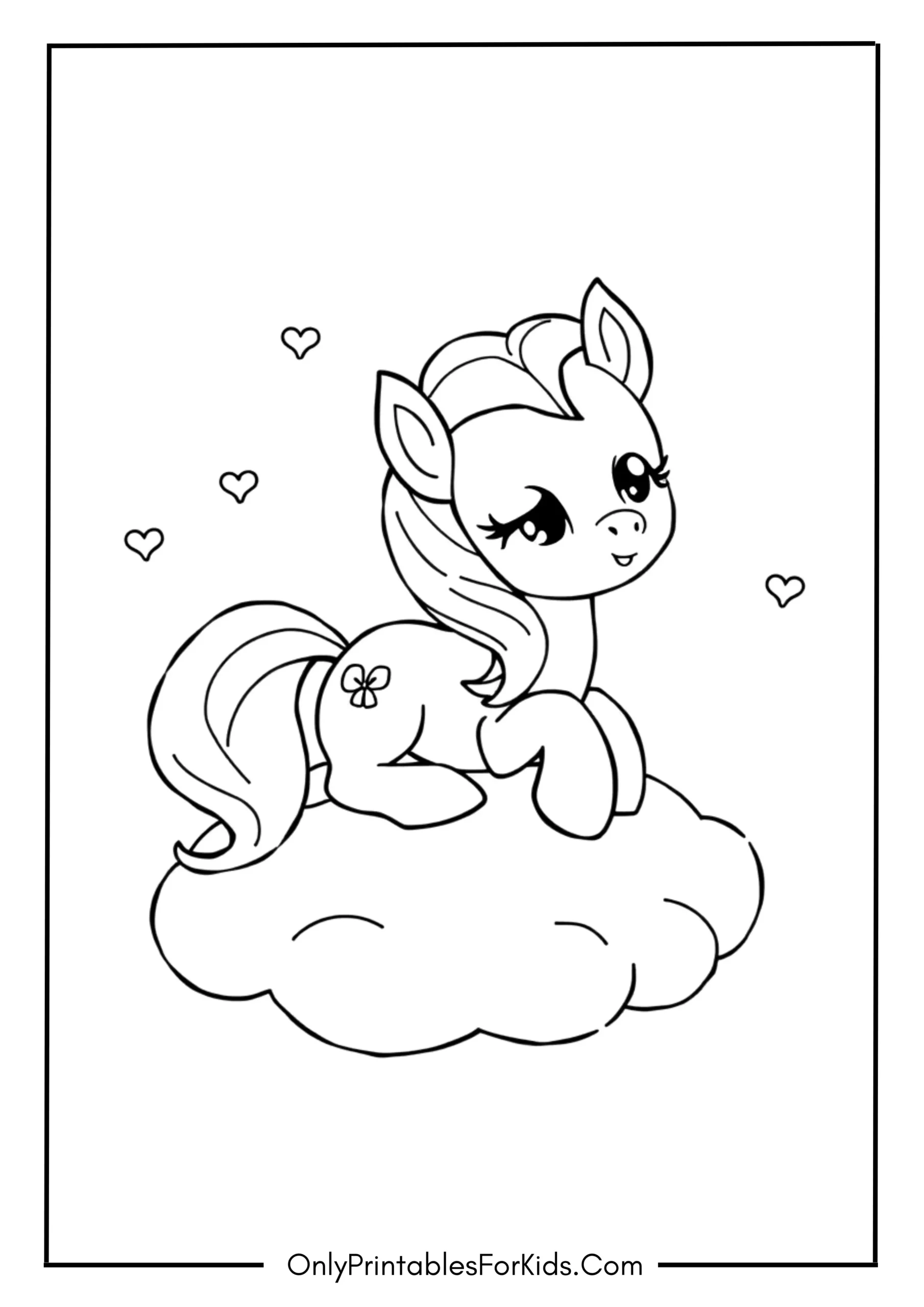 My Little Pony Sweet Dreaming Coloring Page