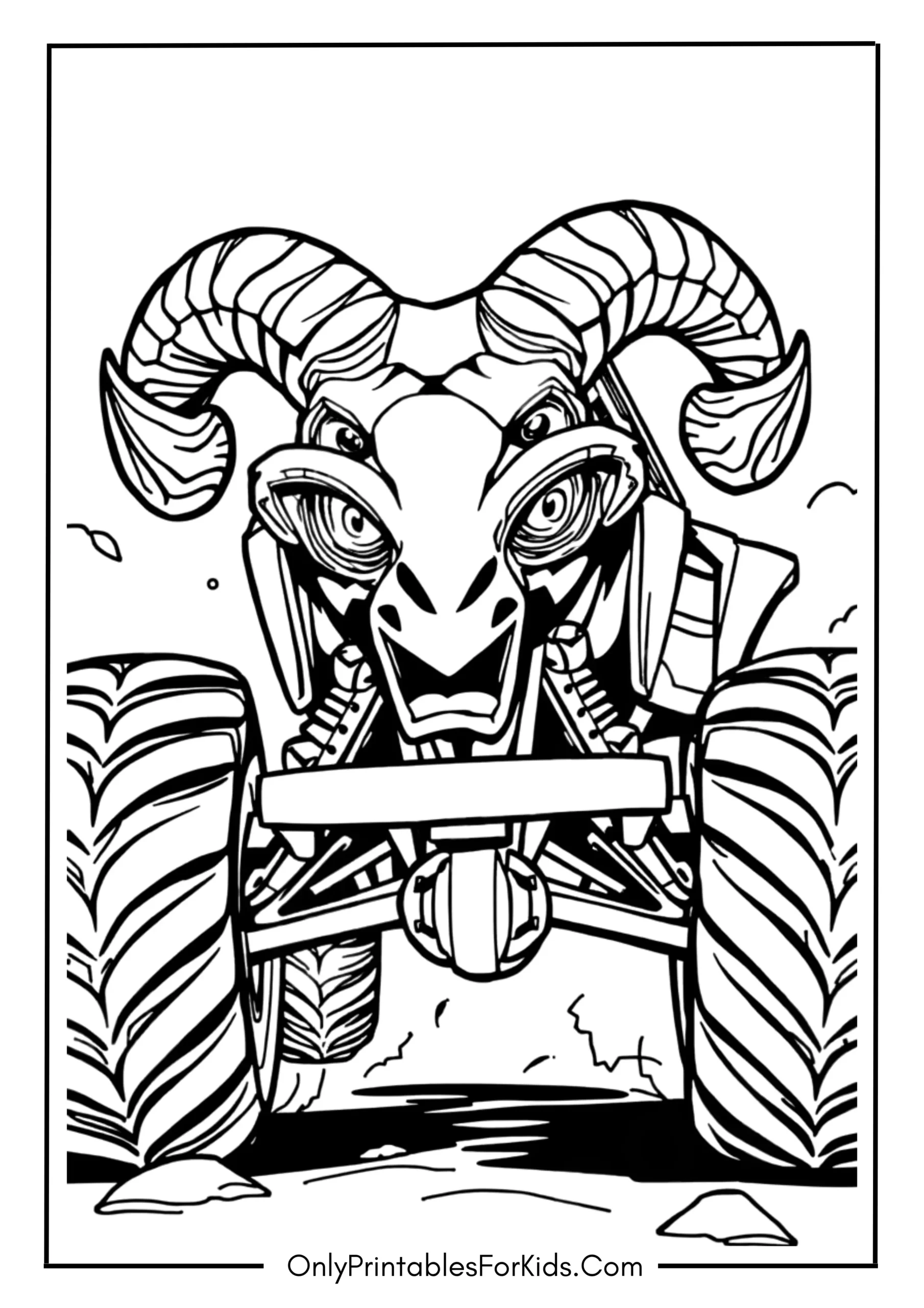 Ram Monster Truck Coloring Page