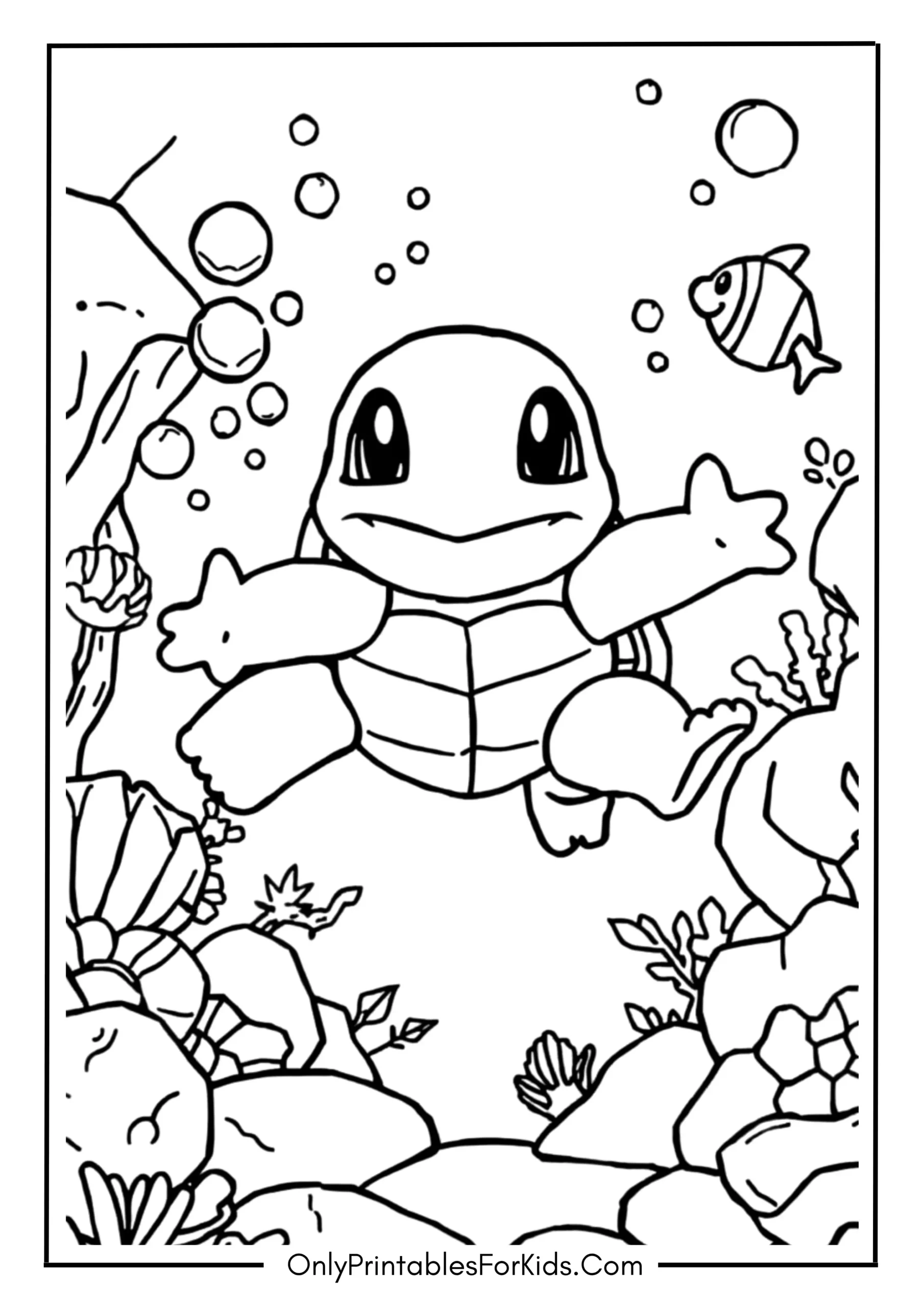 Squirtle Exploring Underwater