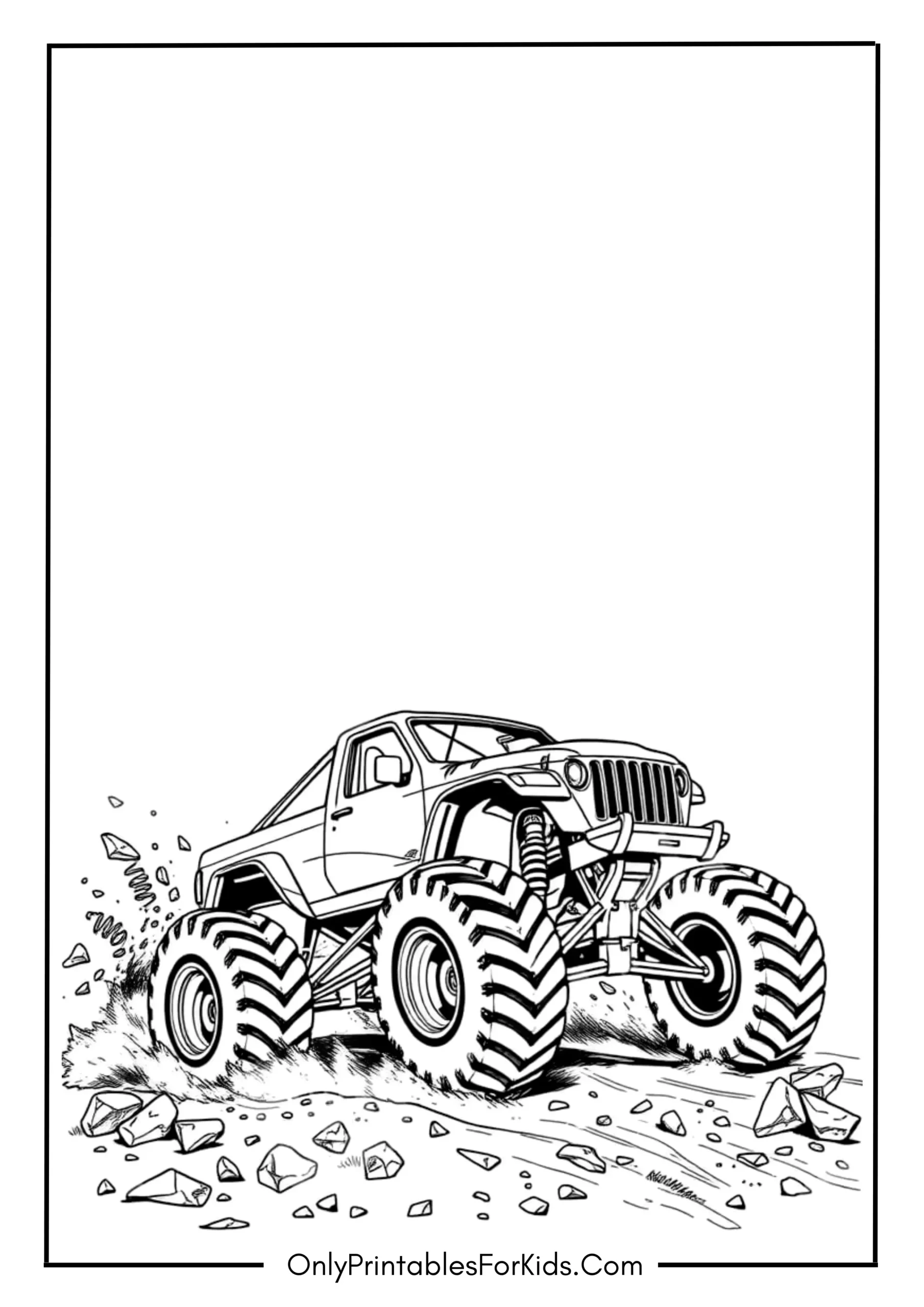 Wild Monster Truck Coloring Page