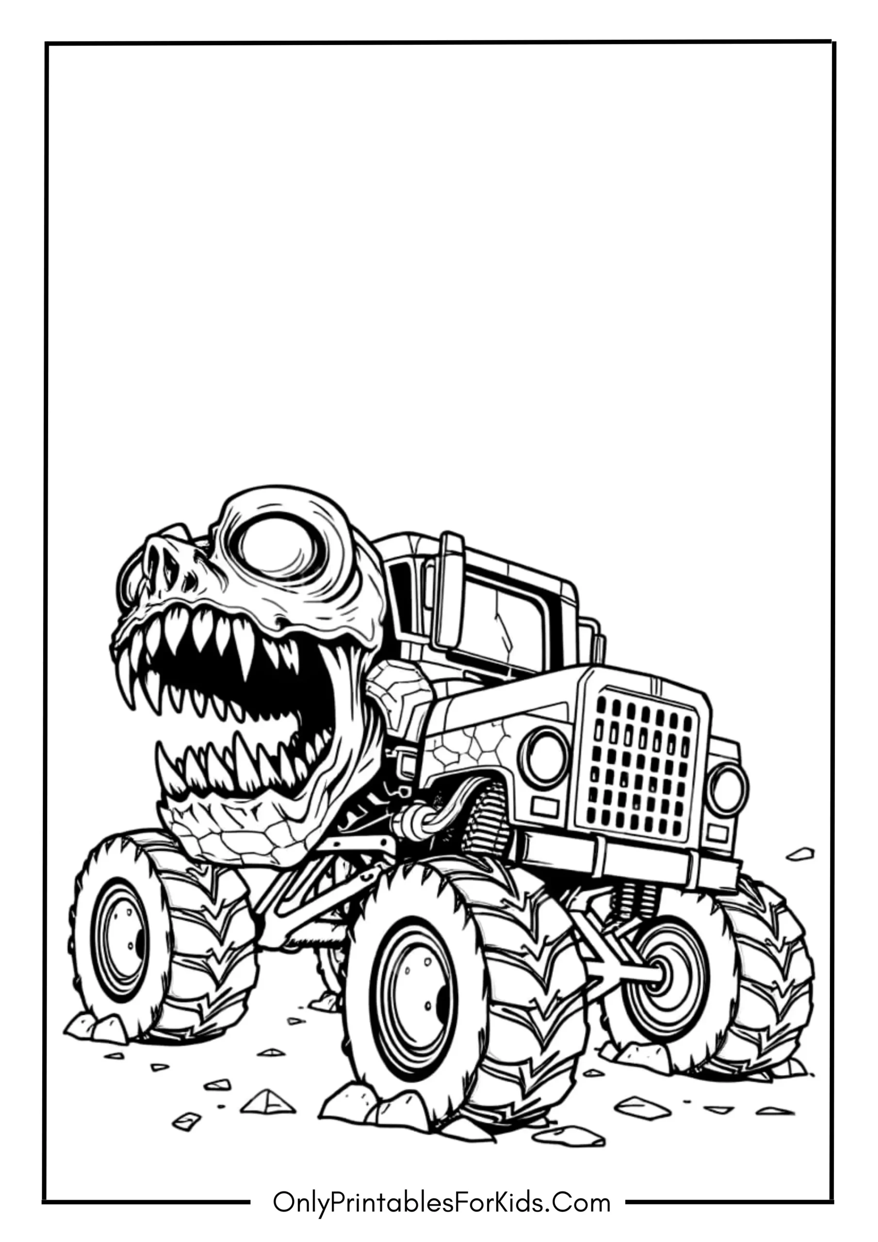 Zombie Monster Truck Coloring Page