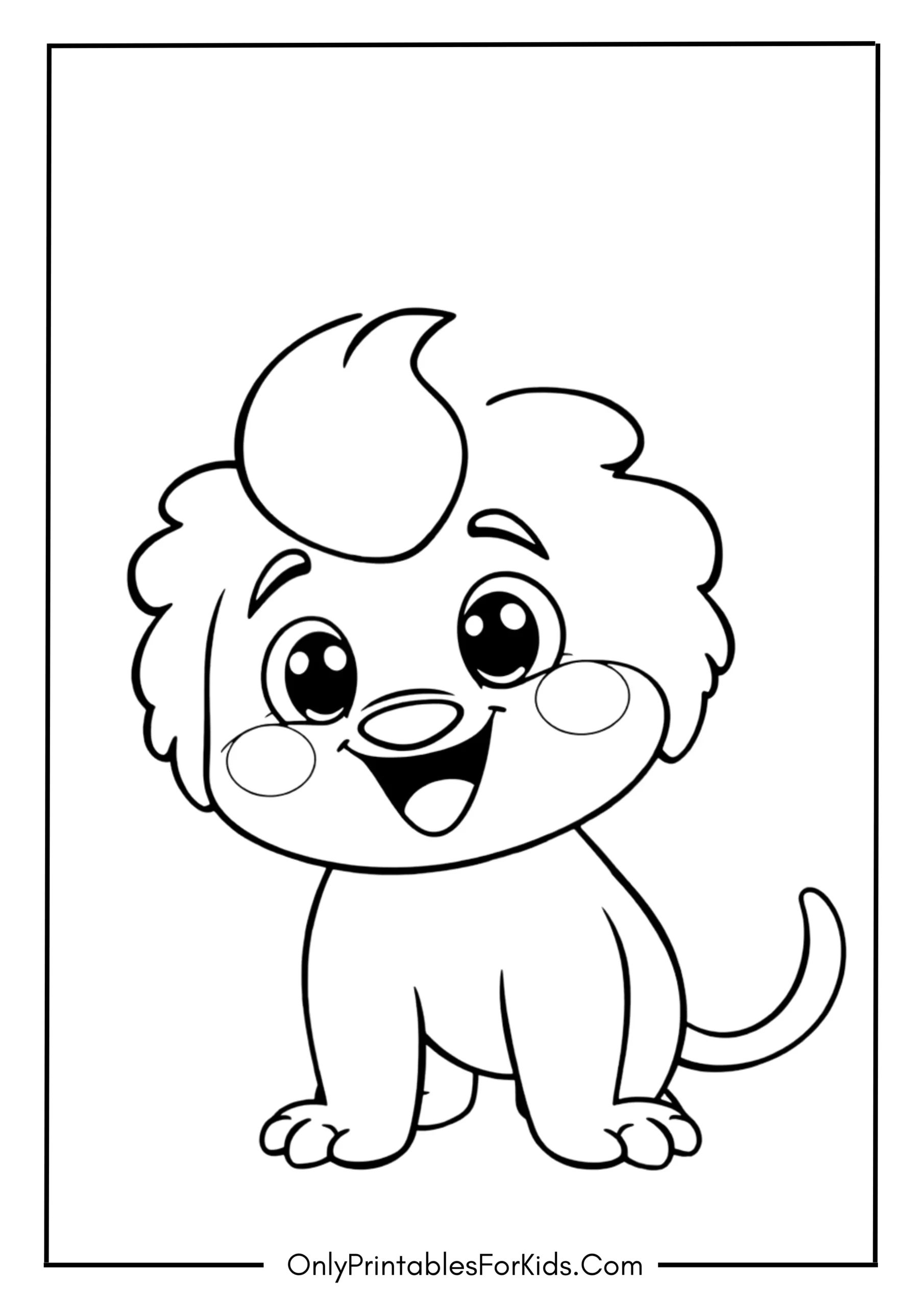 Adorable Bluey Coloring Sheet