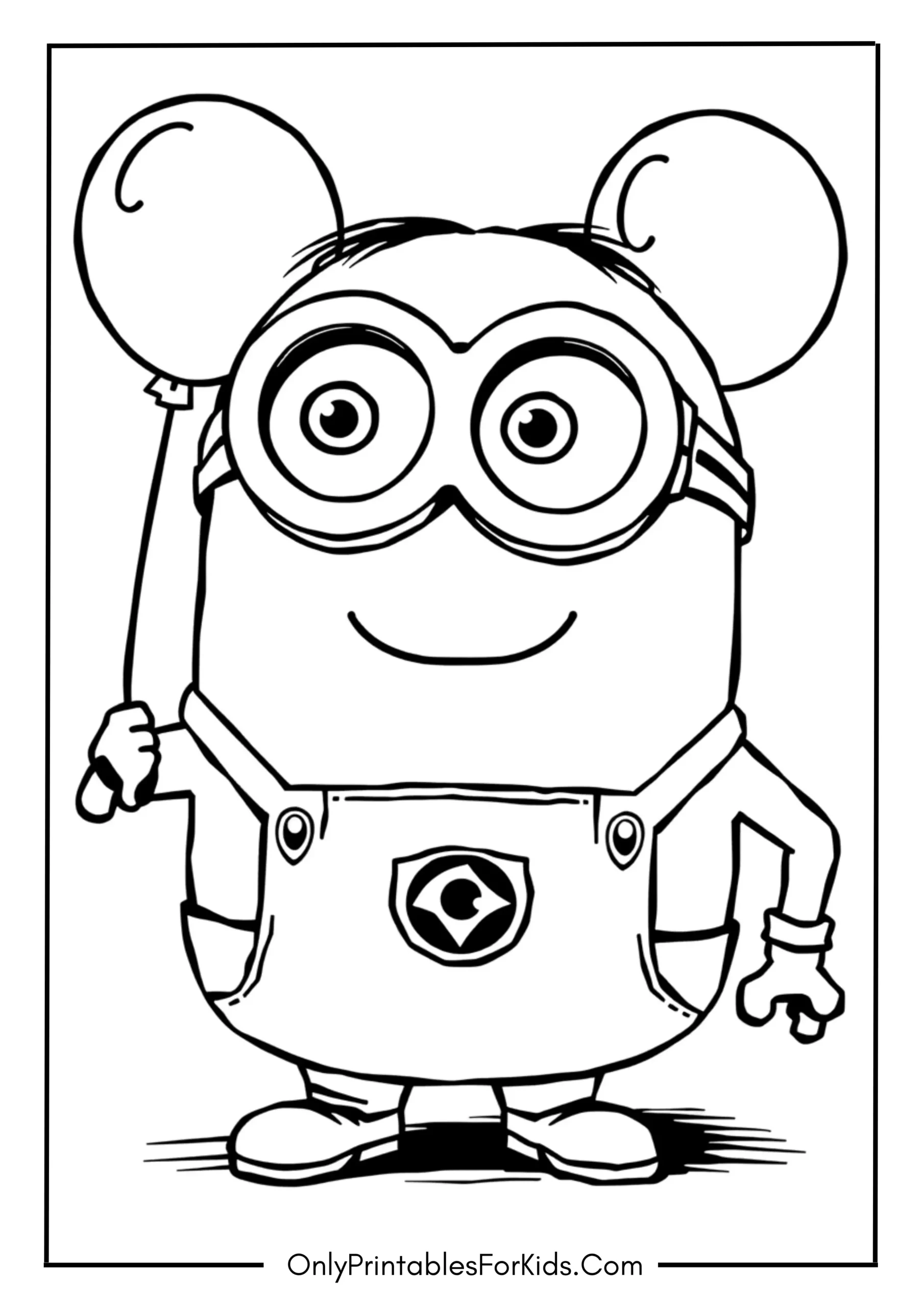 Adorable Minion Coloring Page