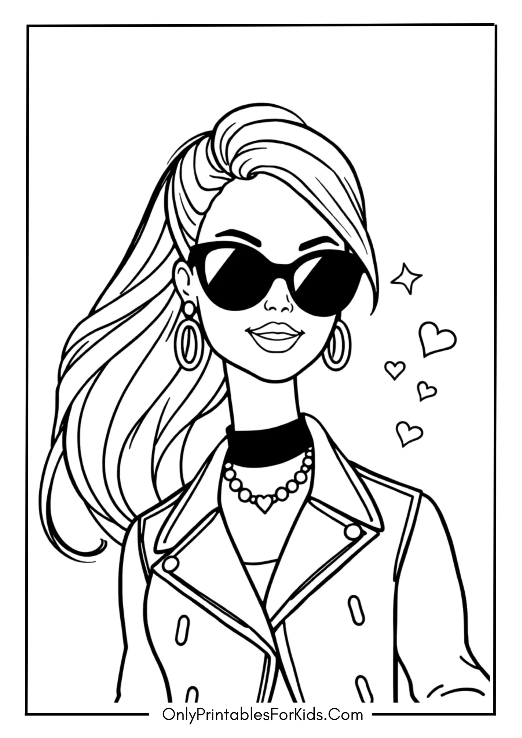 Barbie Fashion Coloring Page