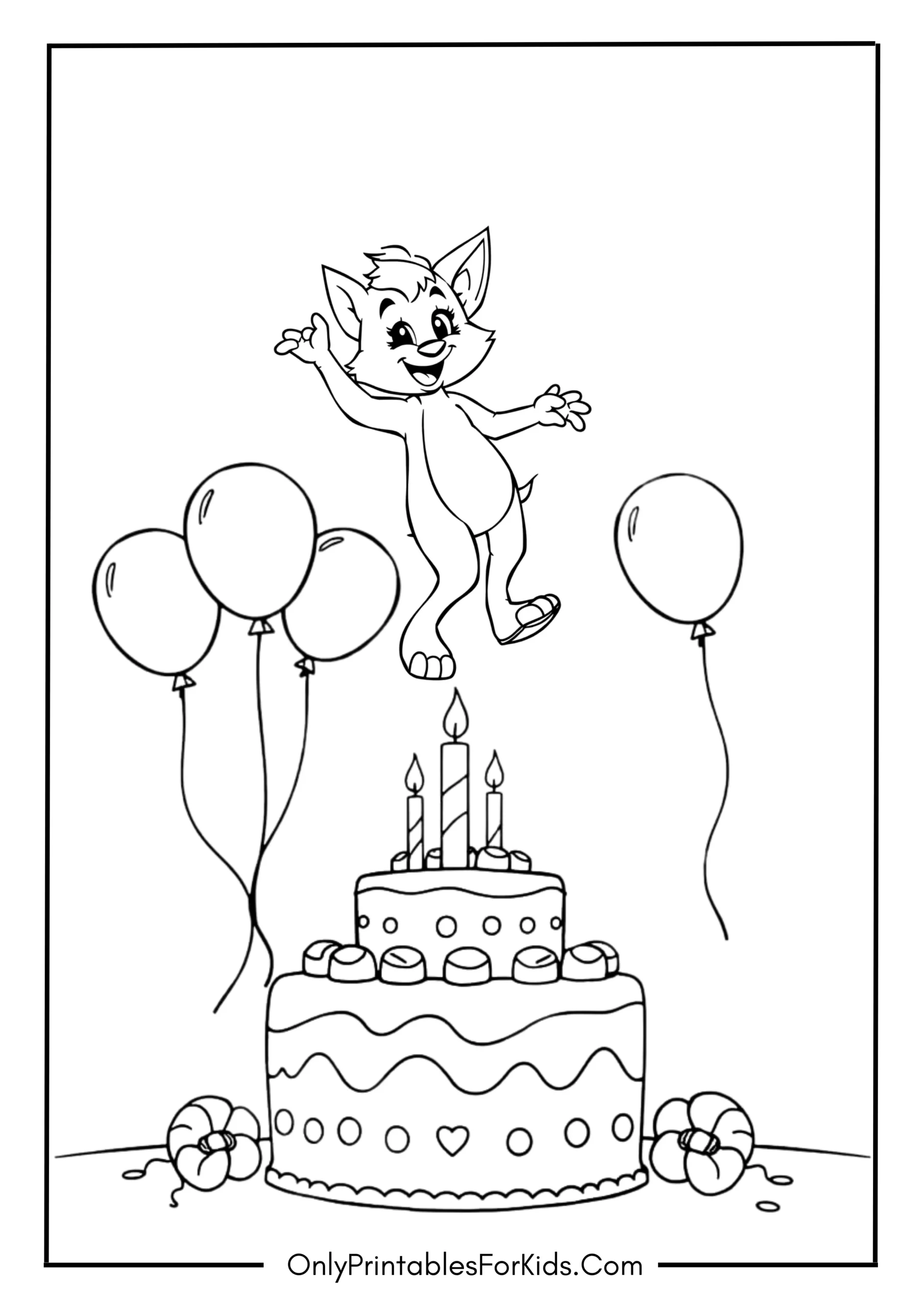 Bluey Birthday Coloring Pages