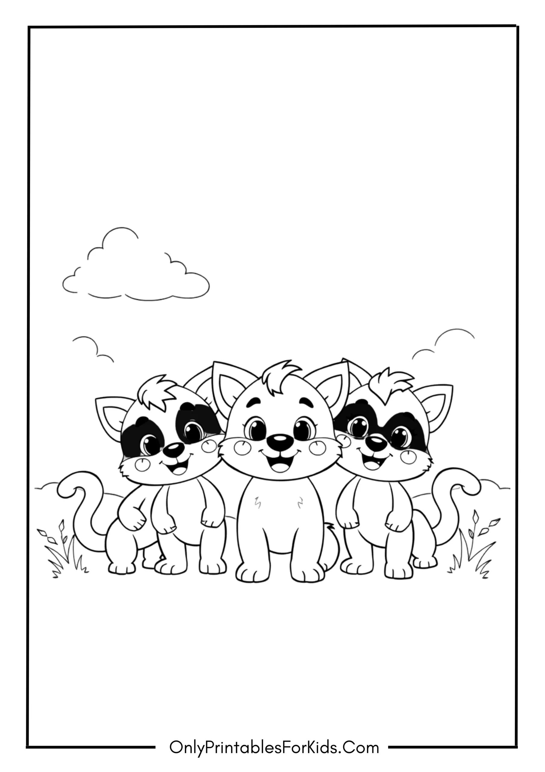Bluey Characters Coloring Page