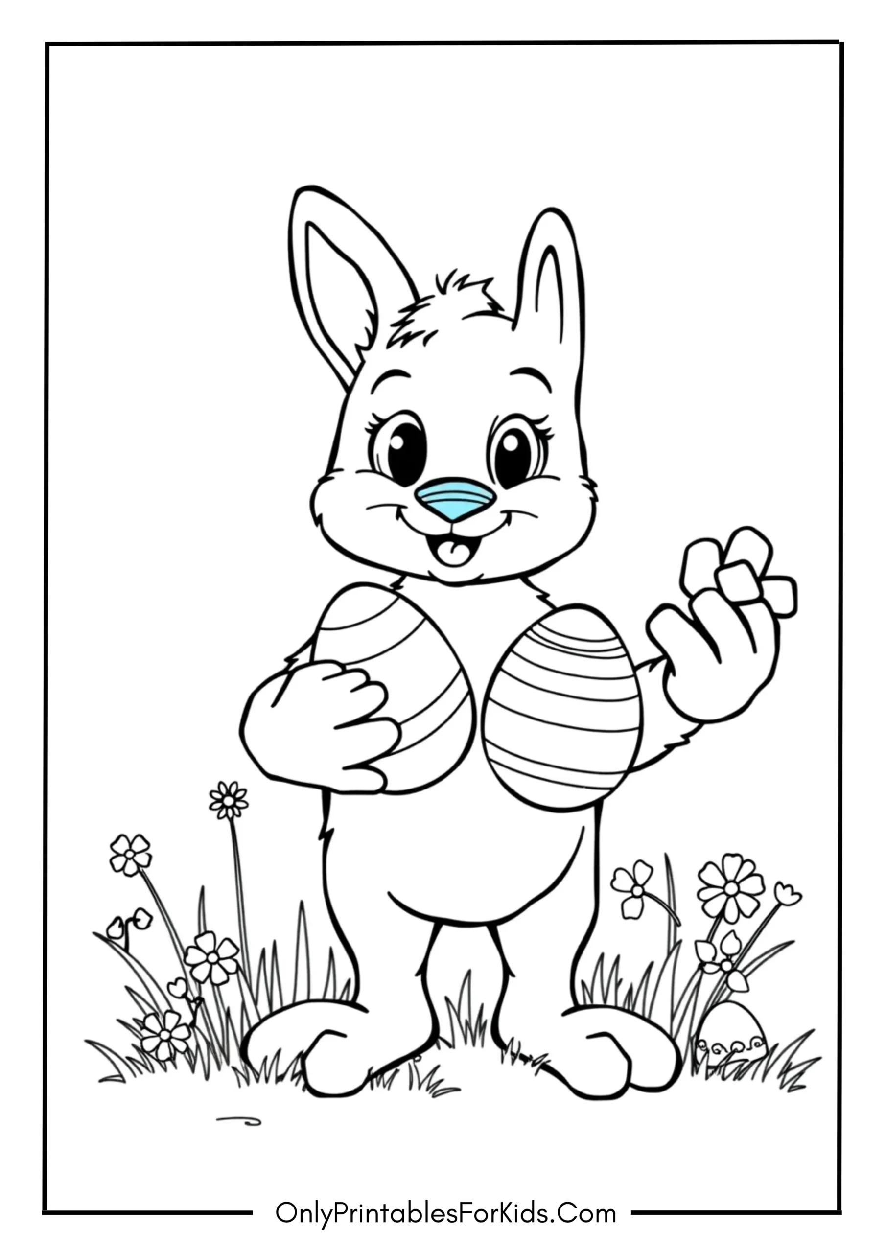 Bluey Easter Coloring Page