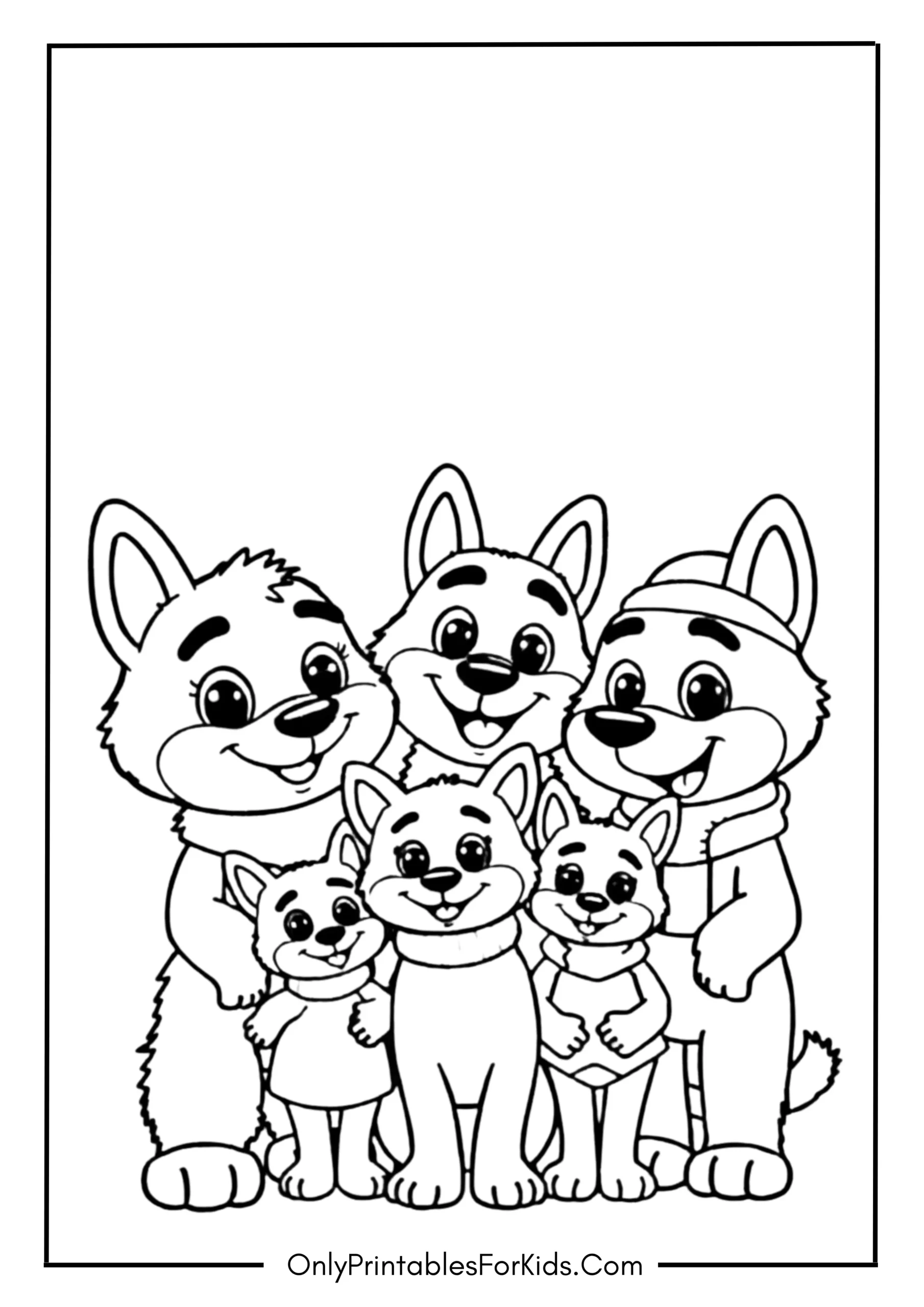 Bluey Family Coloring Page