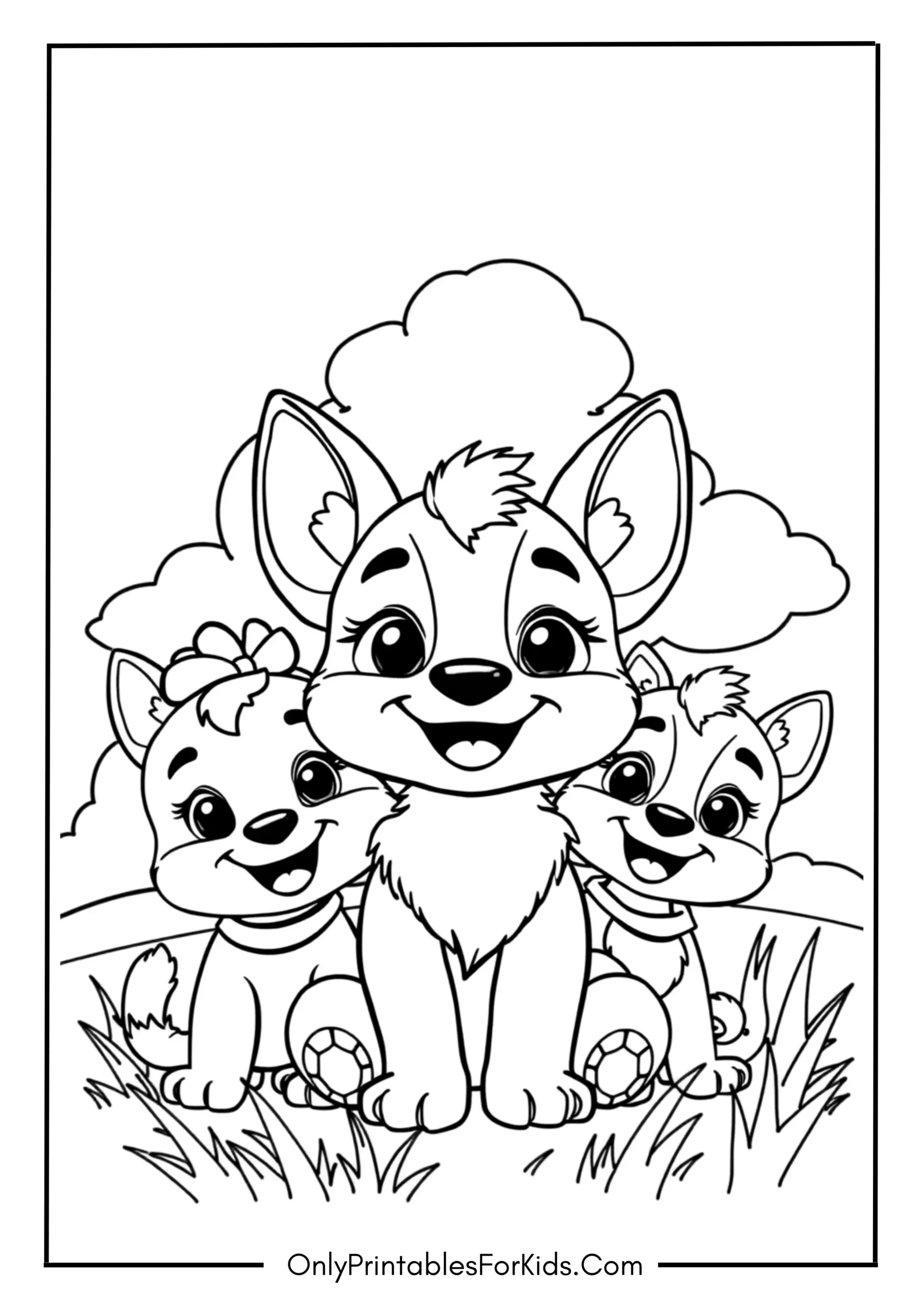 Bluey and Friends Coloring Page