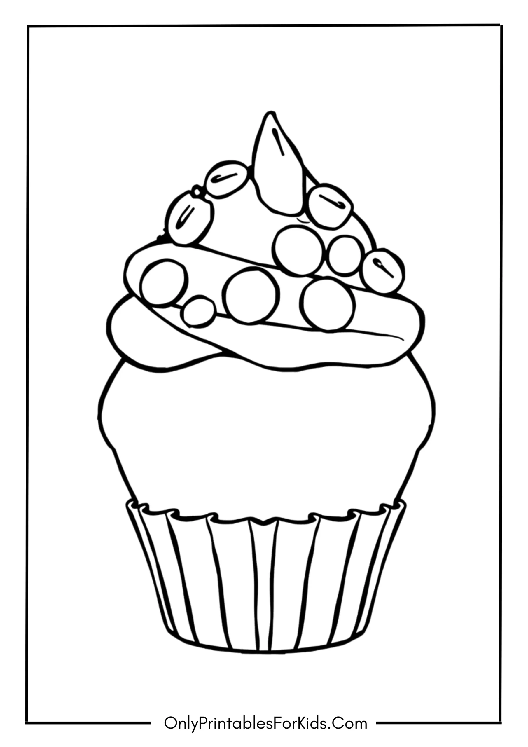 Candy-Topped Cupcake