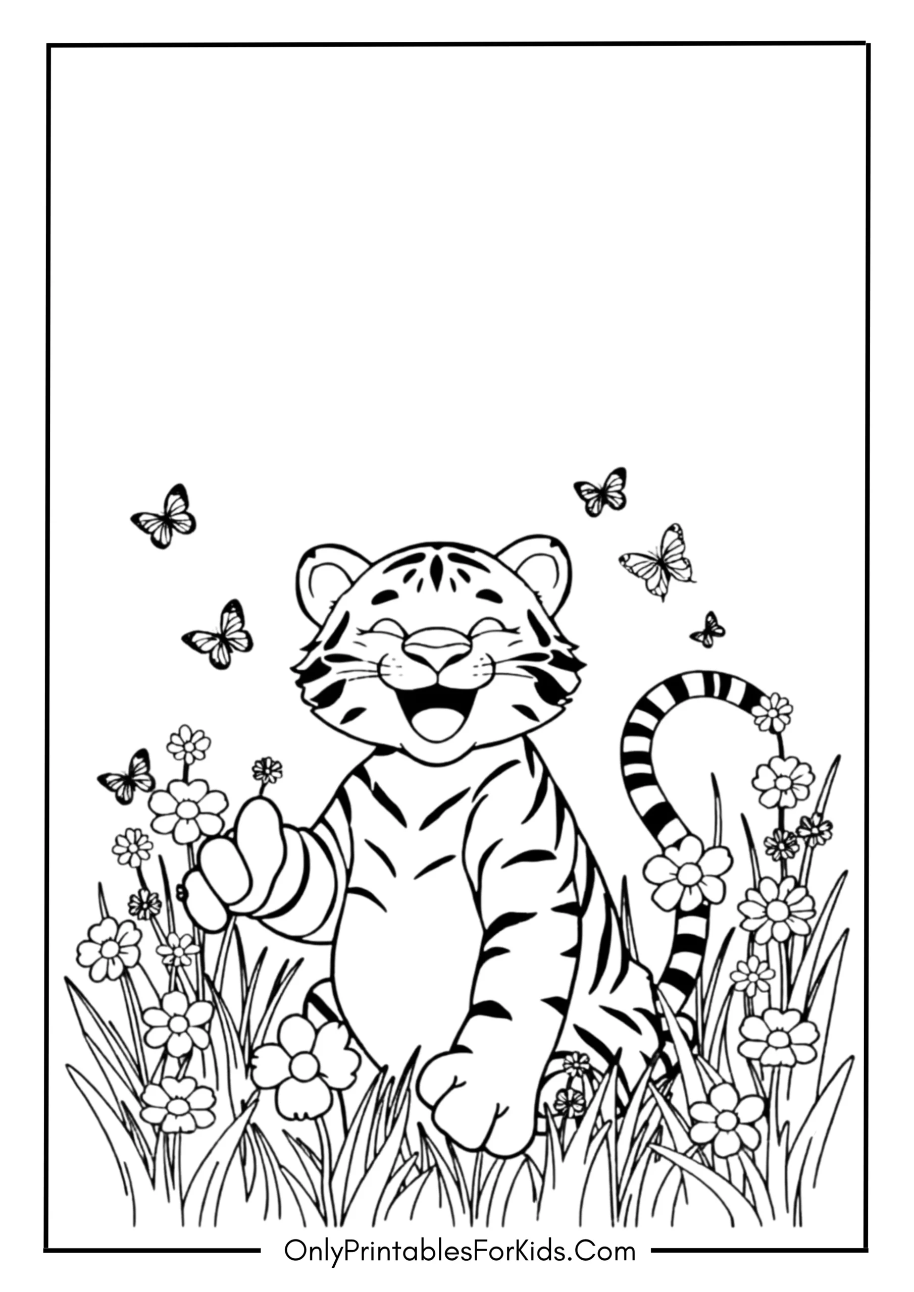 Colorful Springtime Tiger