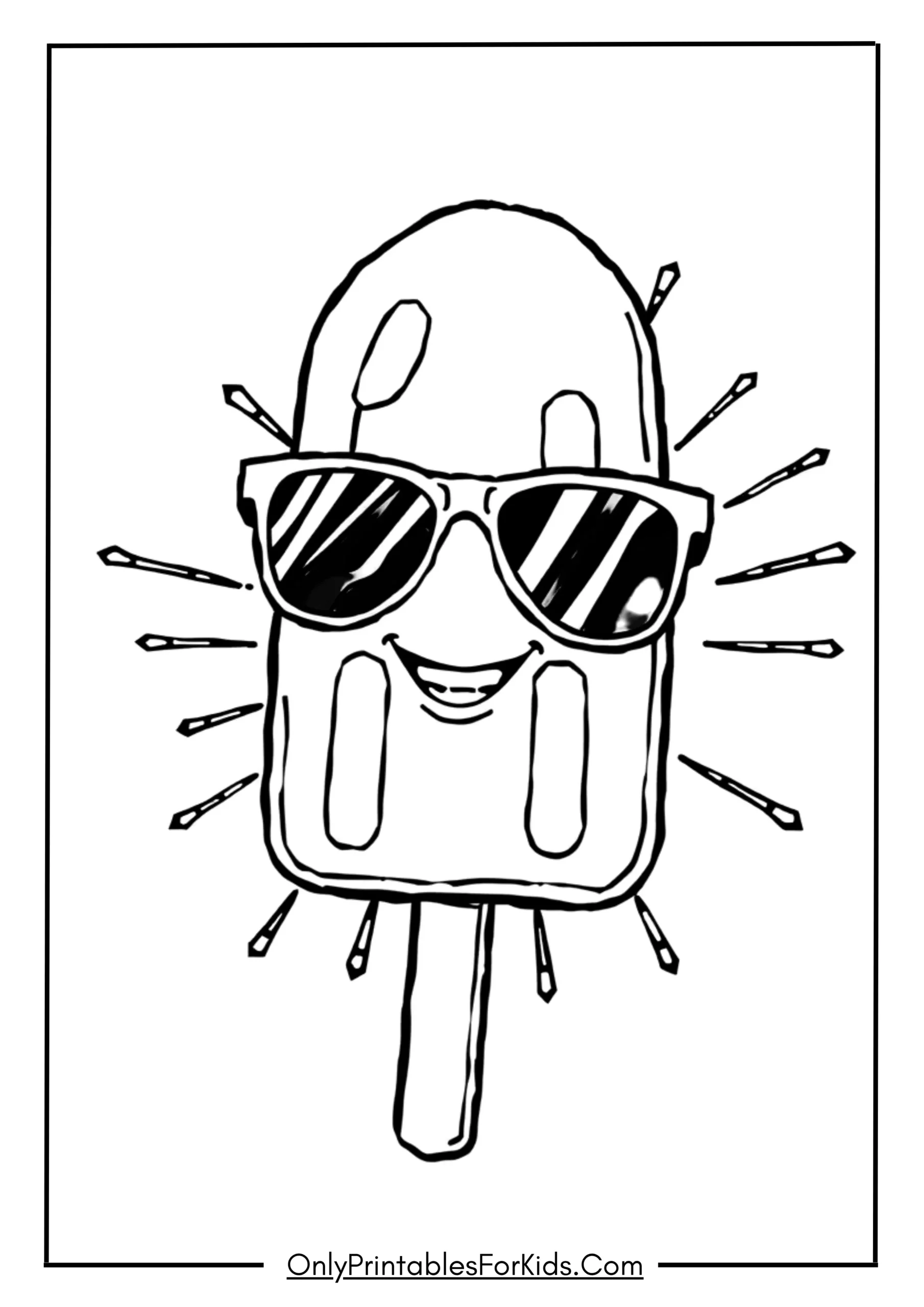 Cool Popsicle Wearing Sunglasses