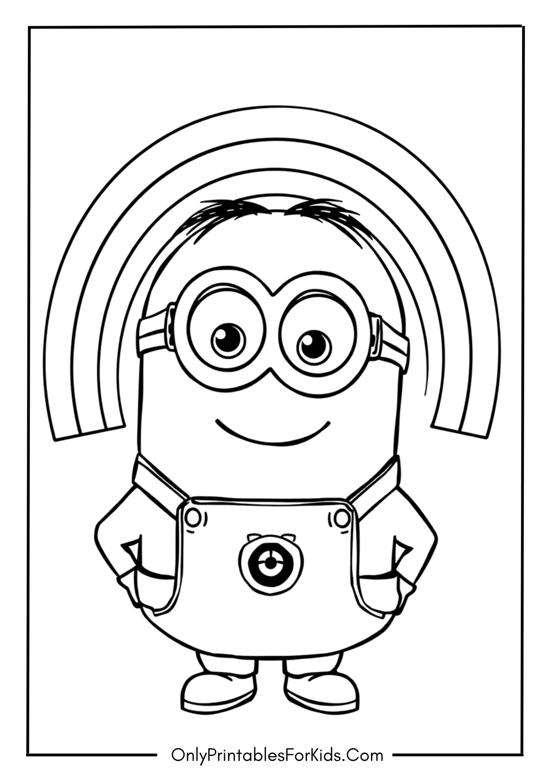 Cute Minion Coloring Page