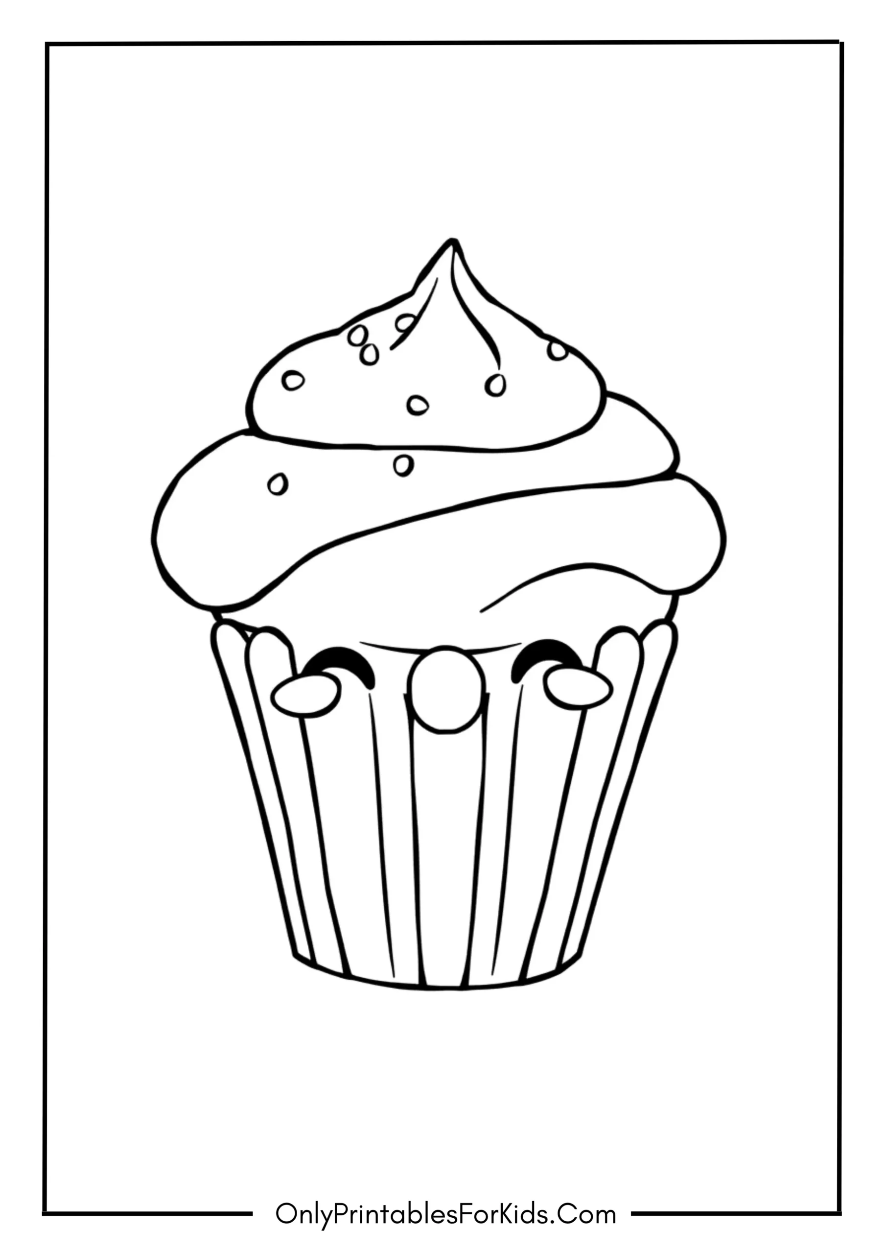 Cute Smiling Cupcake