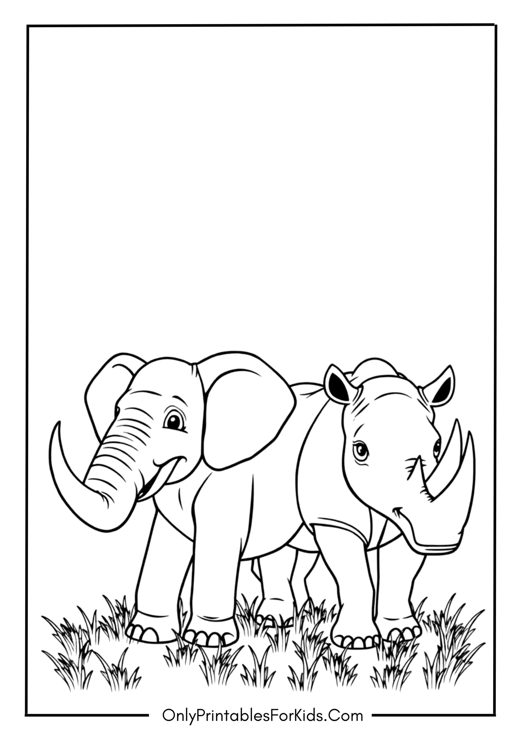 Elephant and Rhino