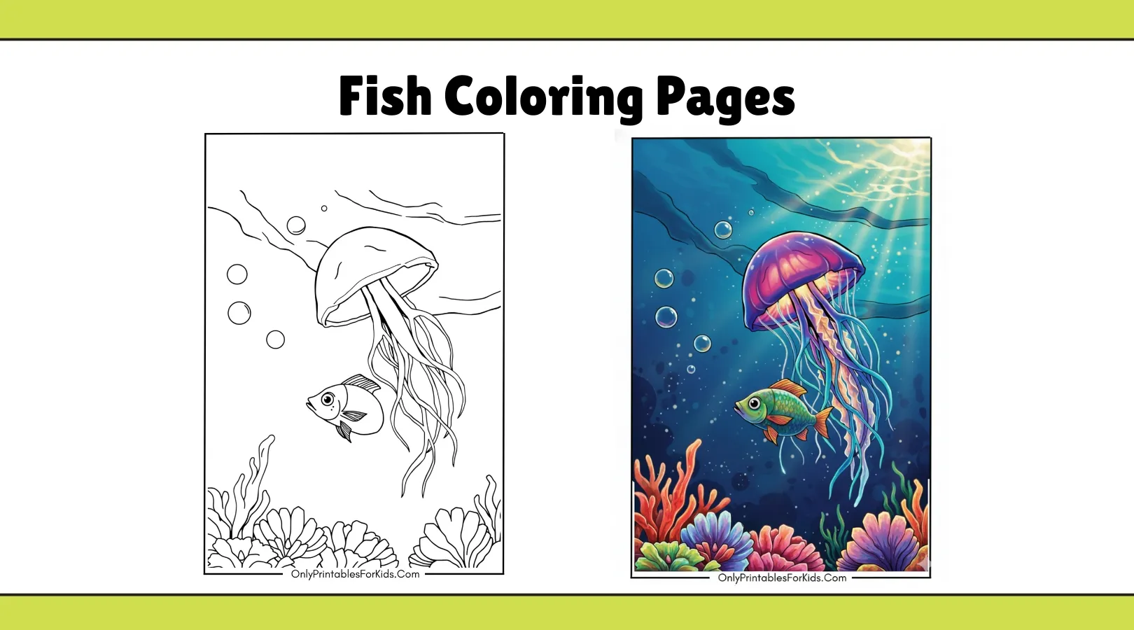 Fun Fish Coloring Pages for Kids to Print and Color
