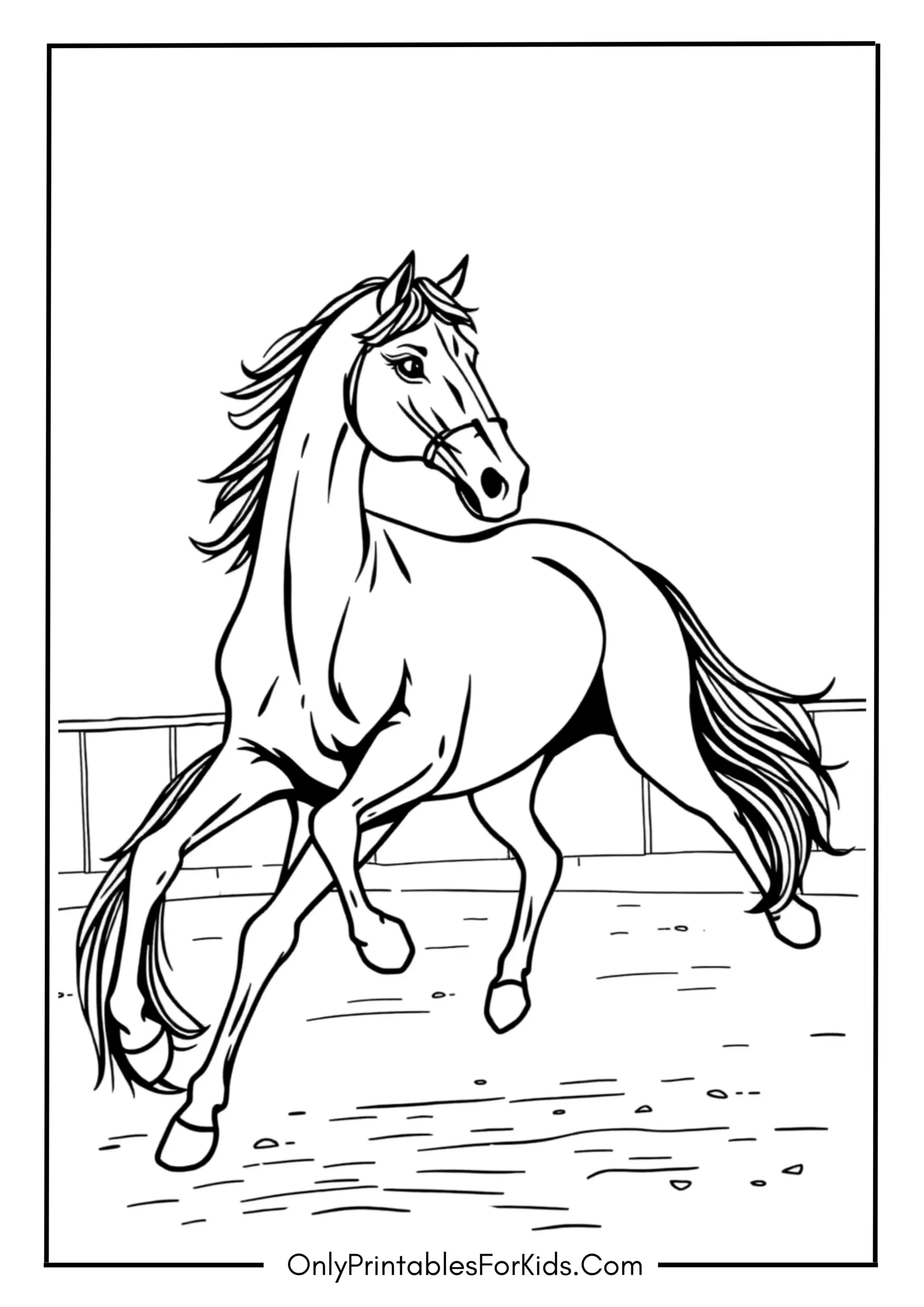 Graceful Dressage Horse in Action