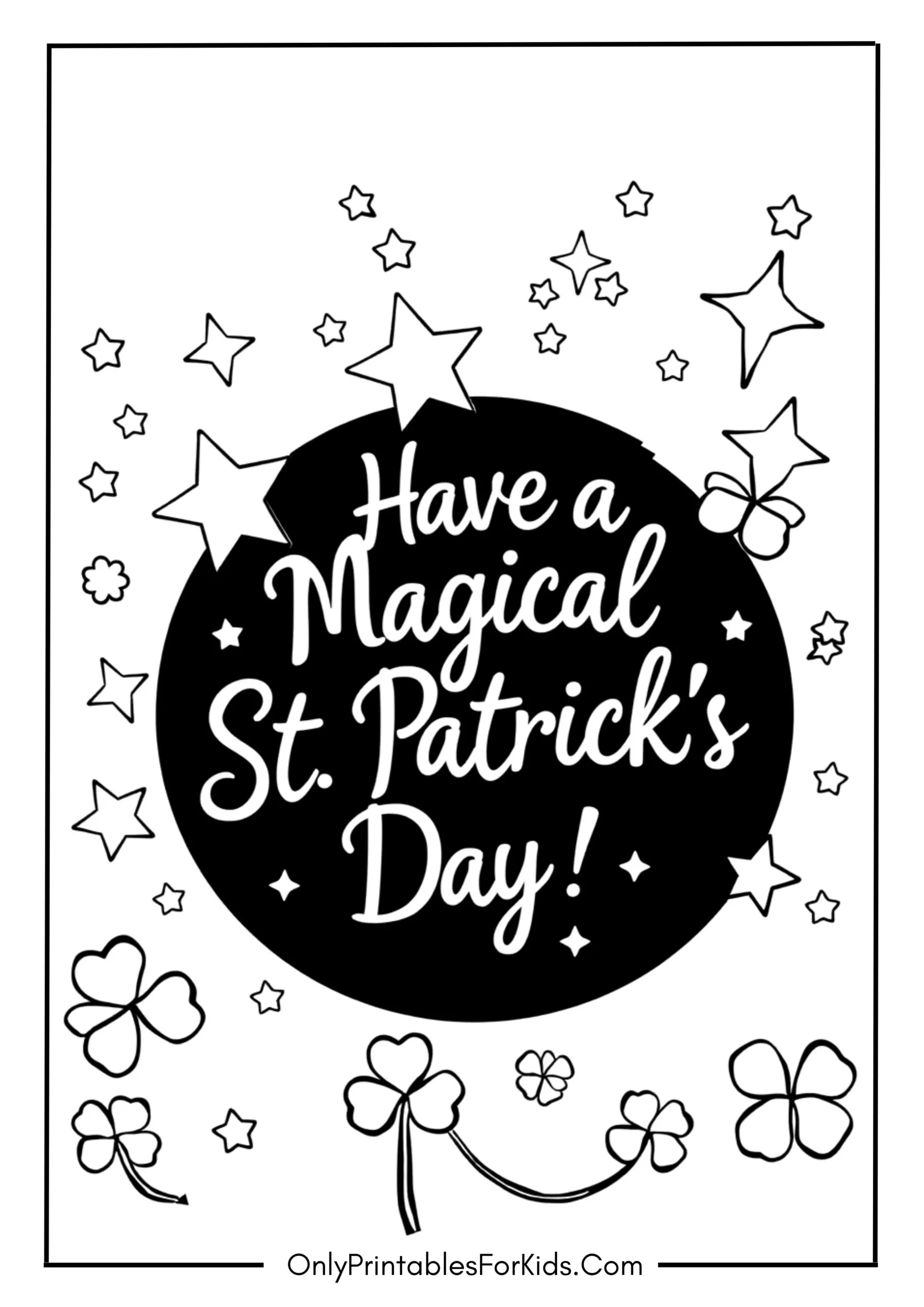 Free St. Patrick’s Day Coloring Pages for Kids 21 Have a Magical St. Patrick’s Day