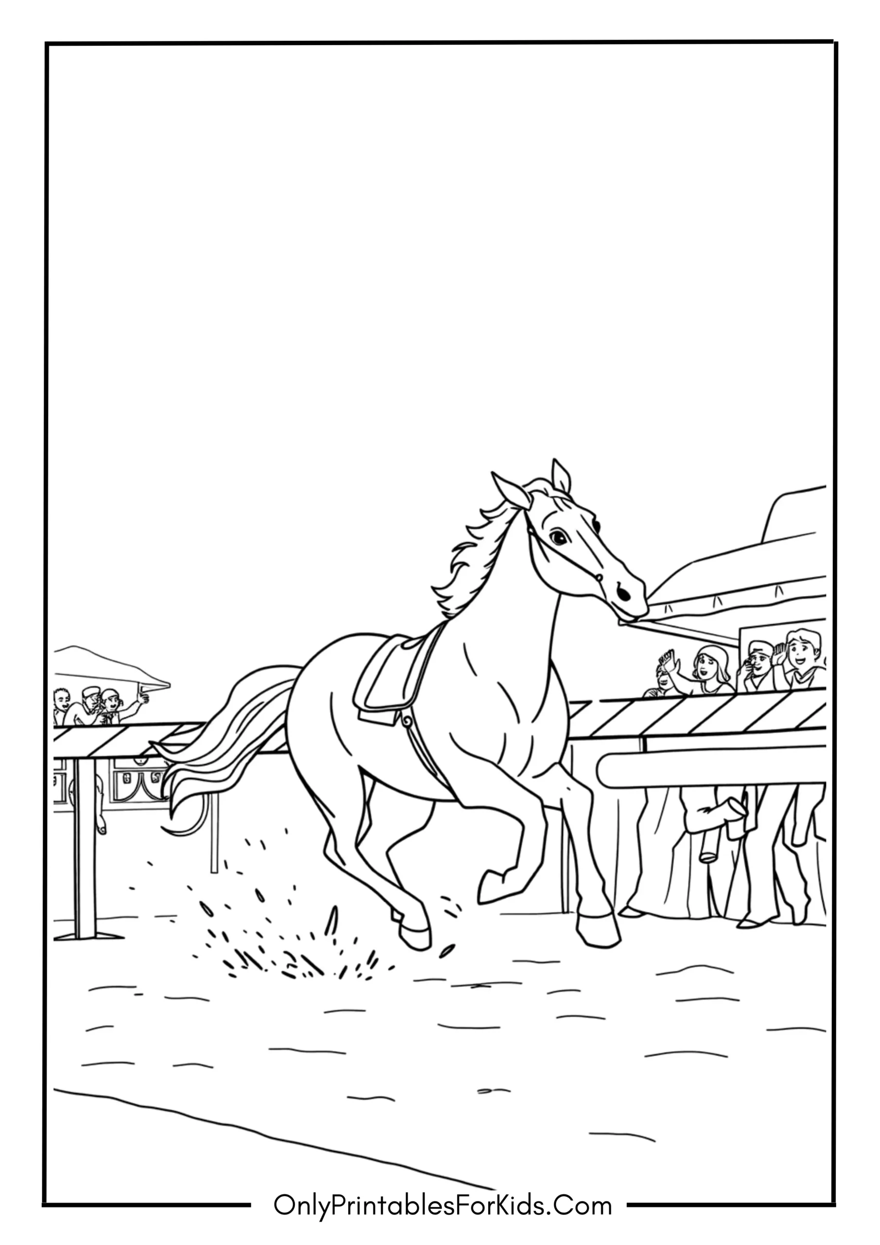 Horse Racing Across the Finish Line