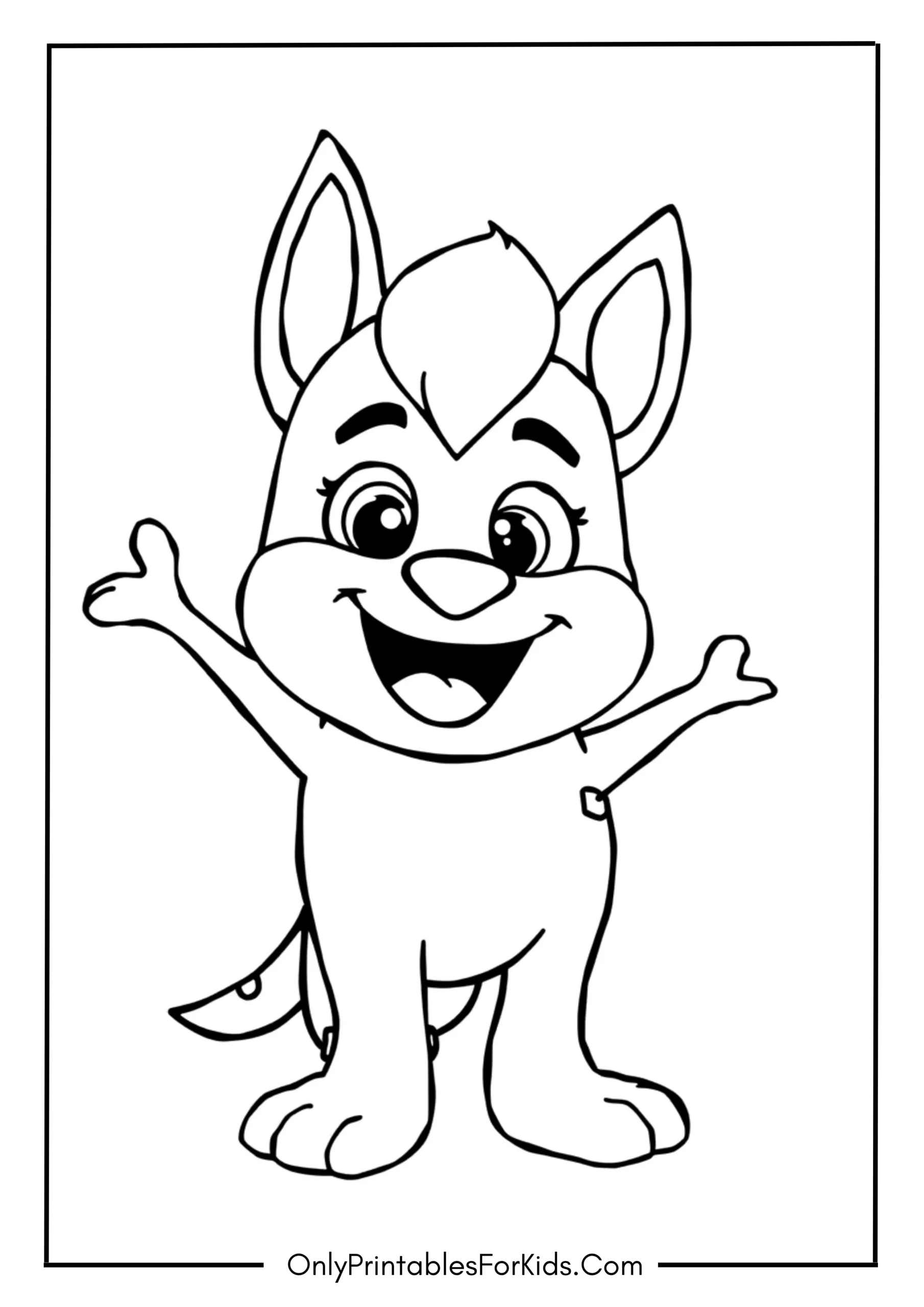 Indy From Bluey Coloring Page