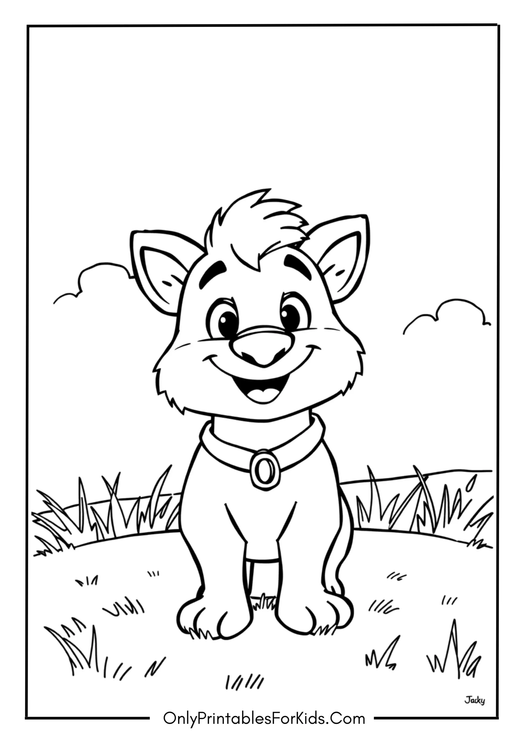 Jack From Bluey Coloring Page