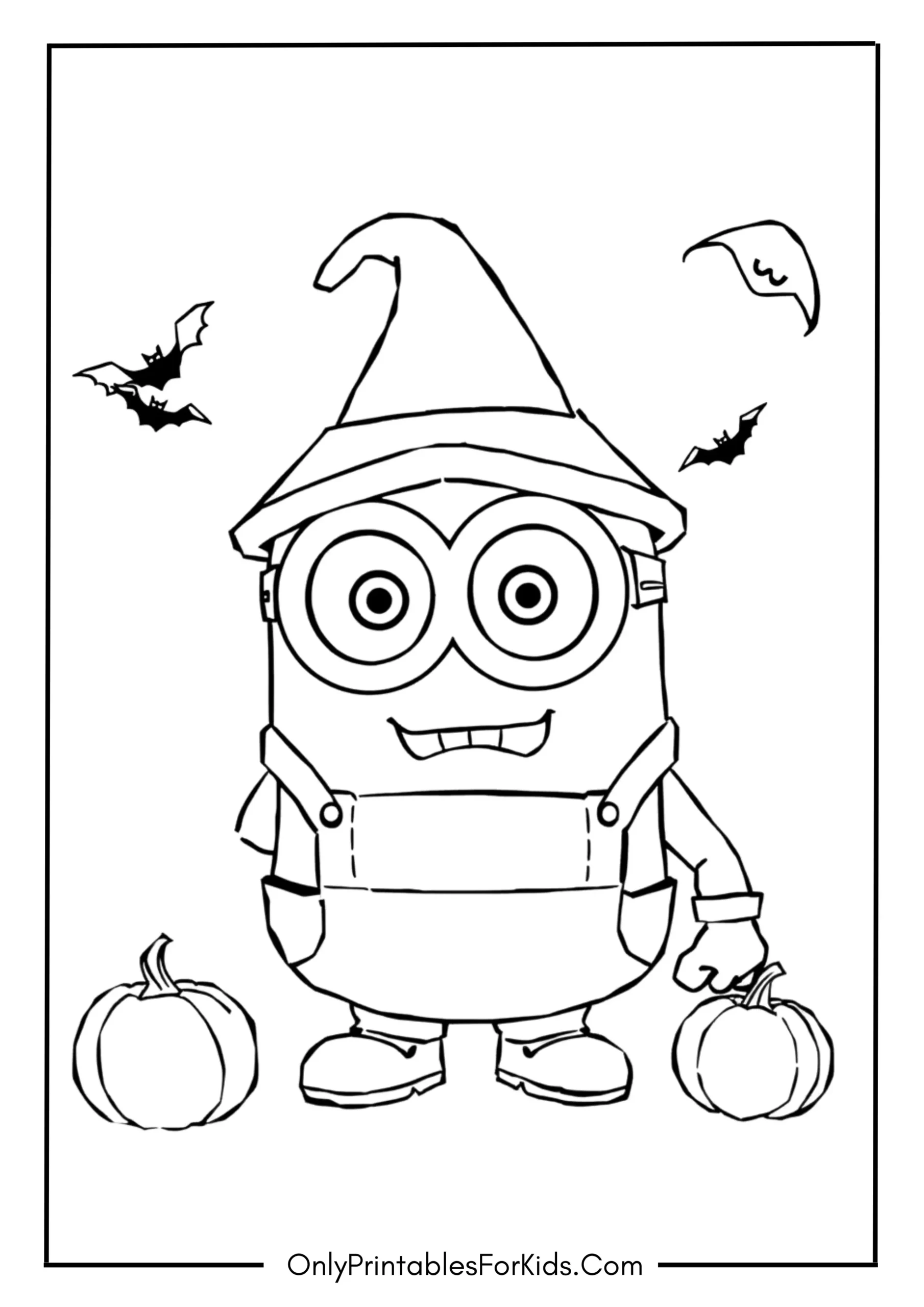 Minion Halloween Coloring Page
