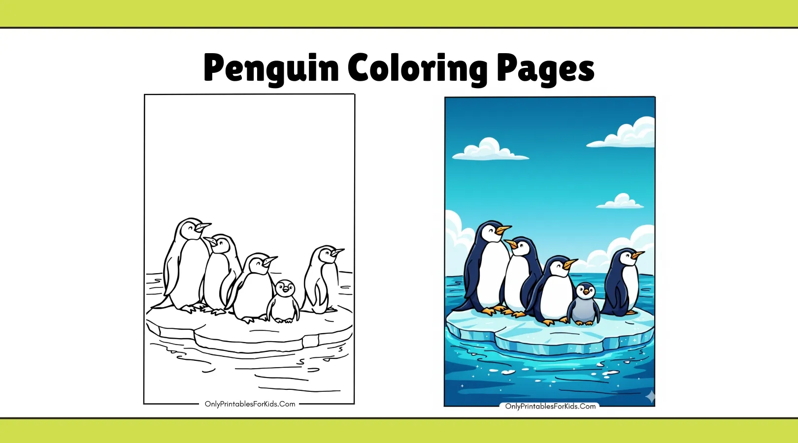 Penguin Coloring Pages Fun – Free Printable Pages