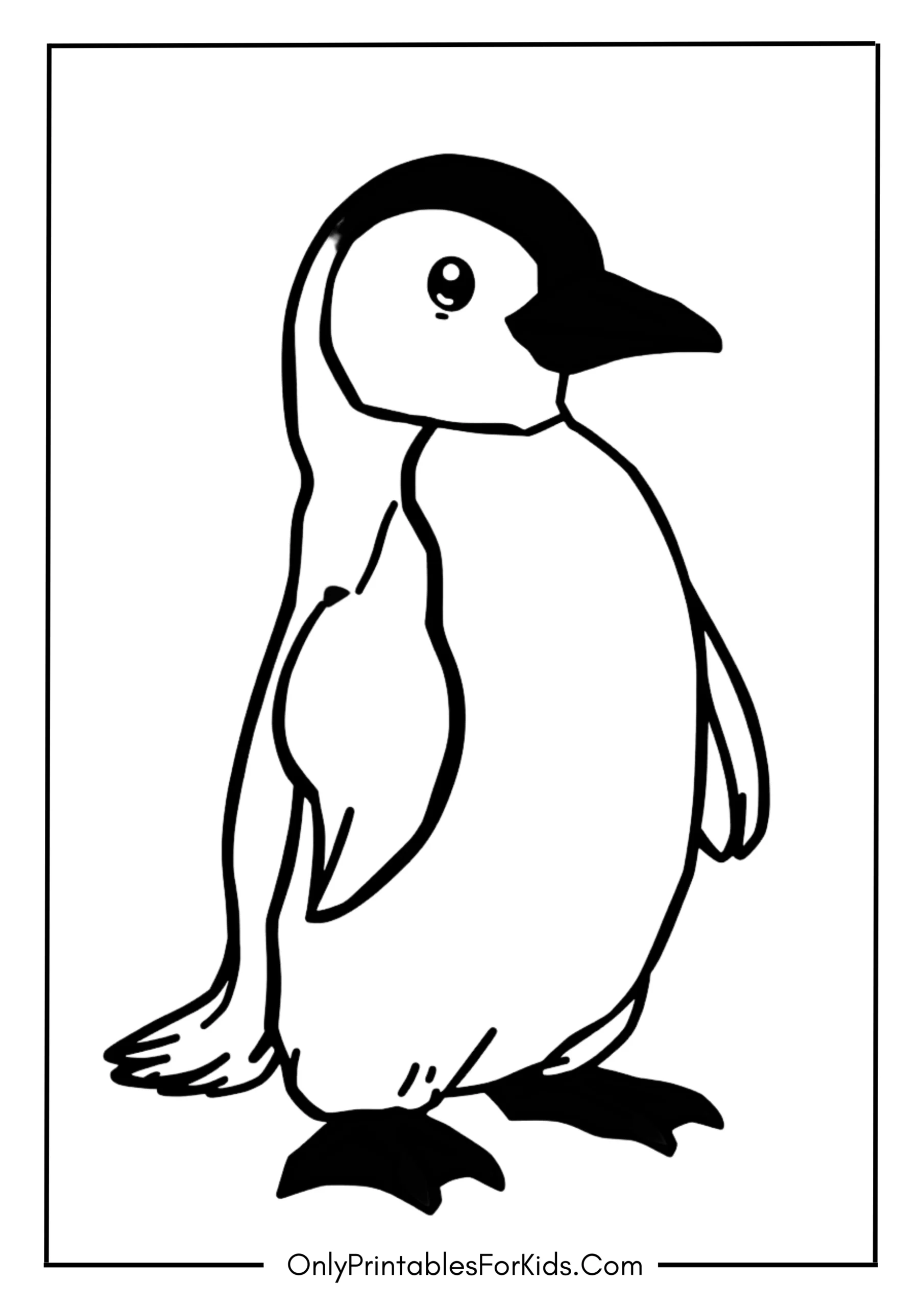 Penguin Painting with Bright Colors