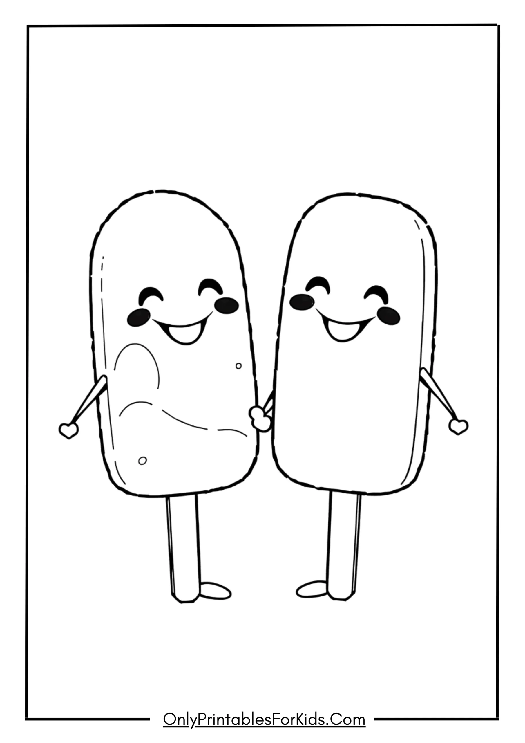 Popsicle Friends Holding Hands