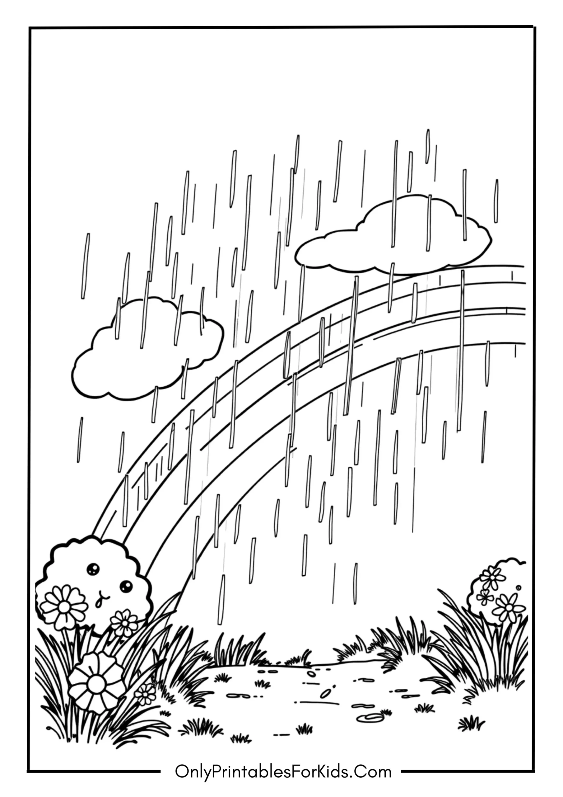 Rainbow Appearing After the Rain