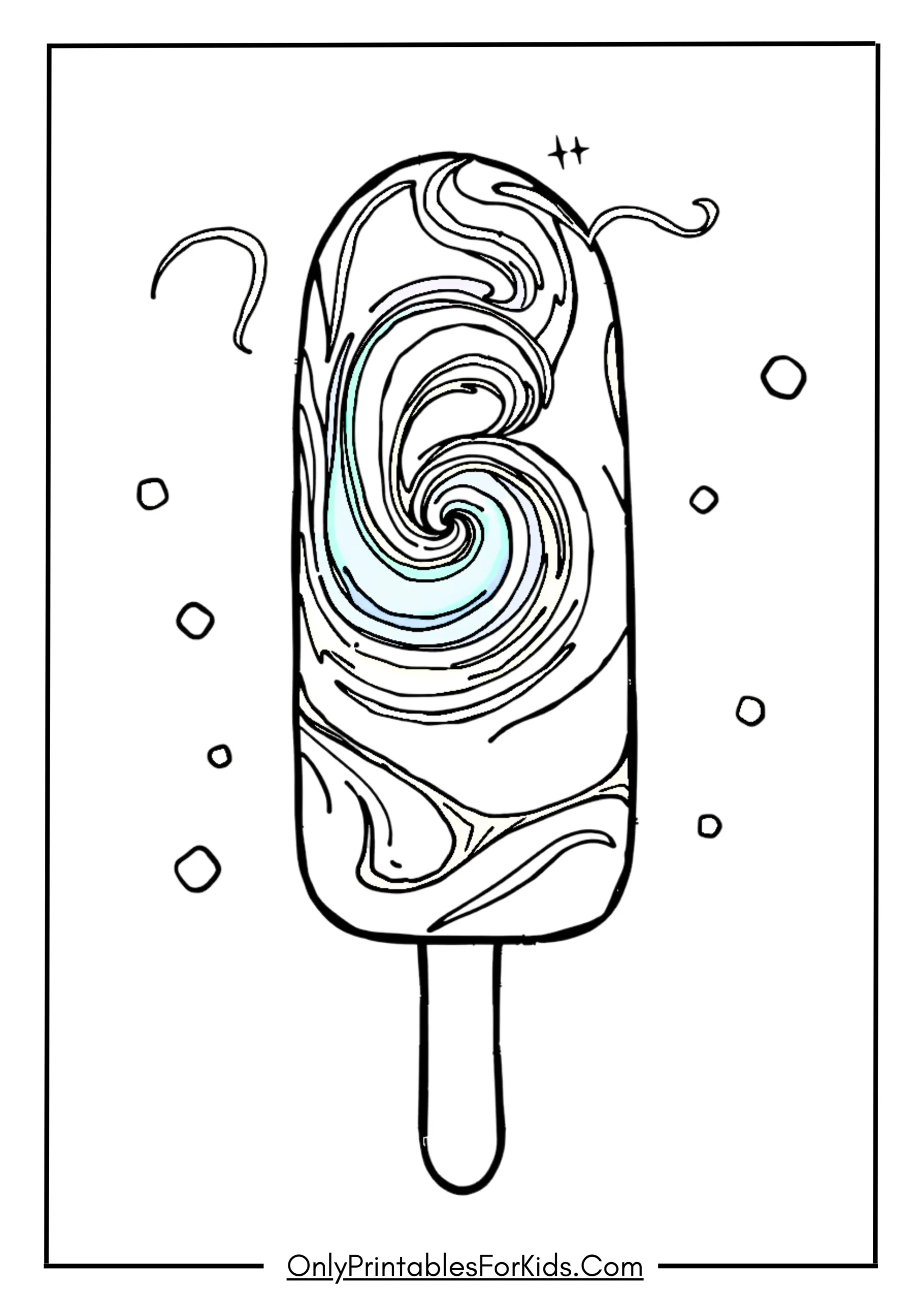 Rainbow Swirl Popsicle