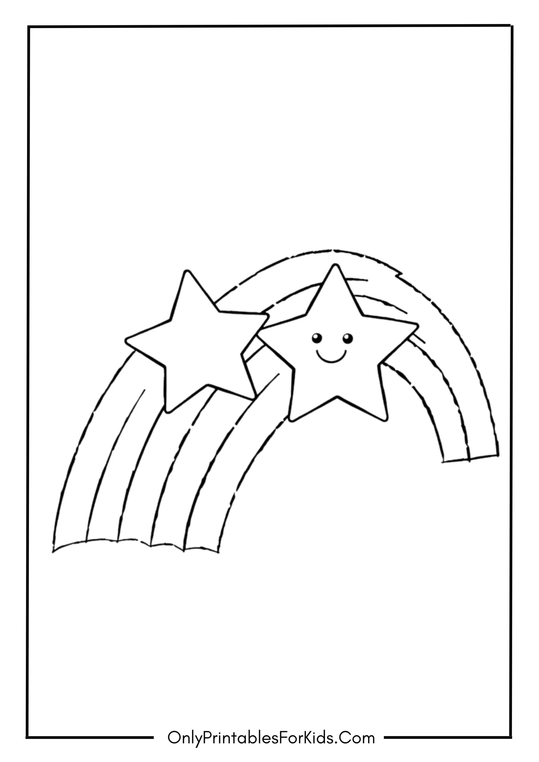 Rainbow with a Smiling Star