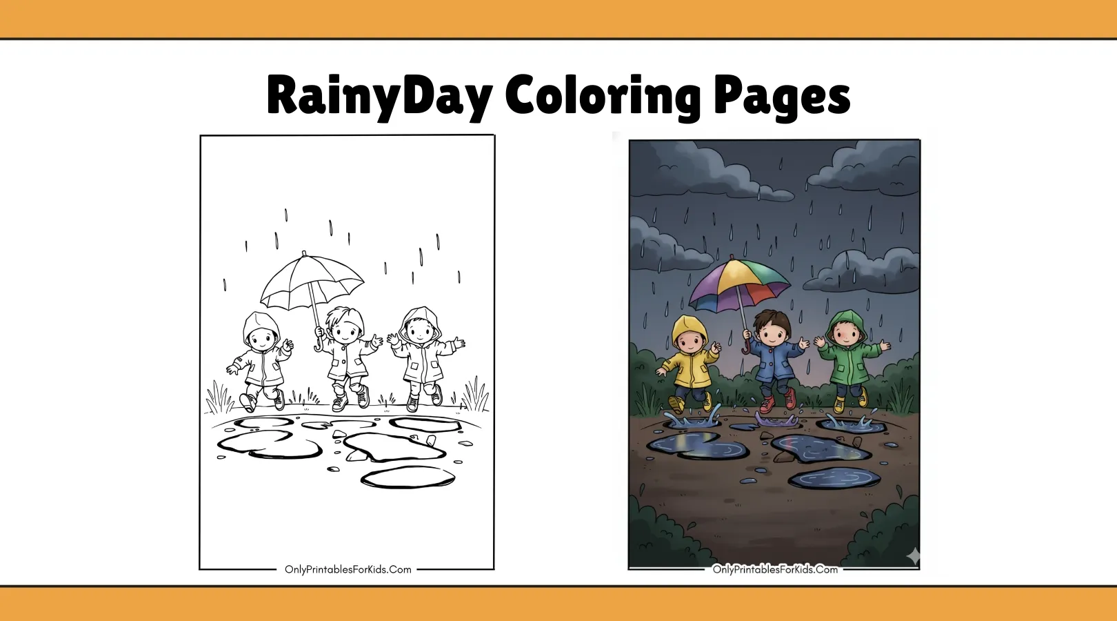 Free Printable Rainy Day Coloring Pages for Kids